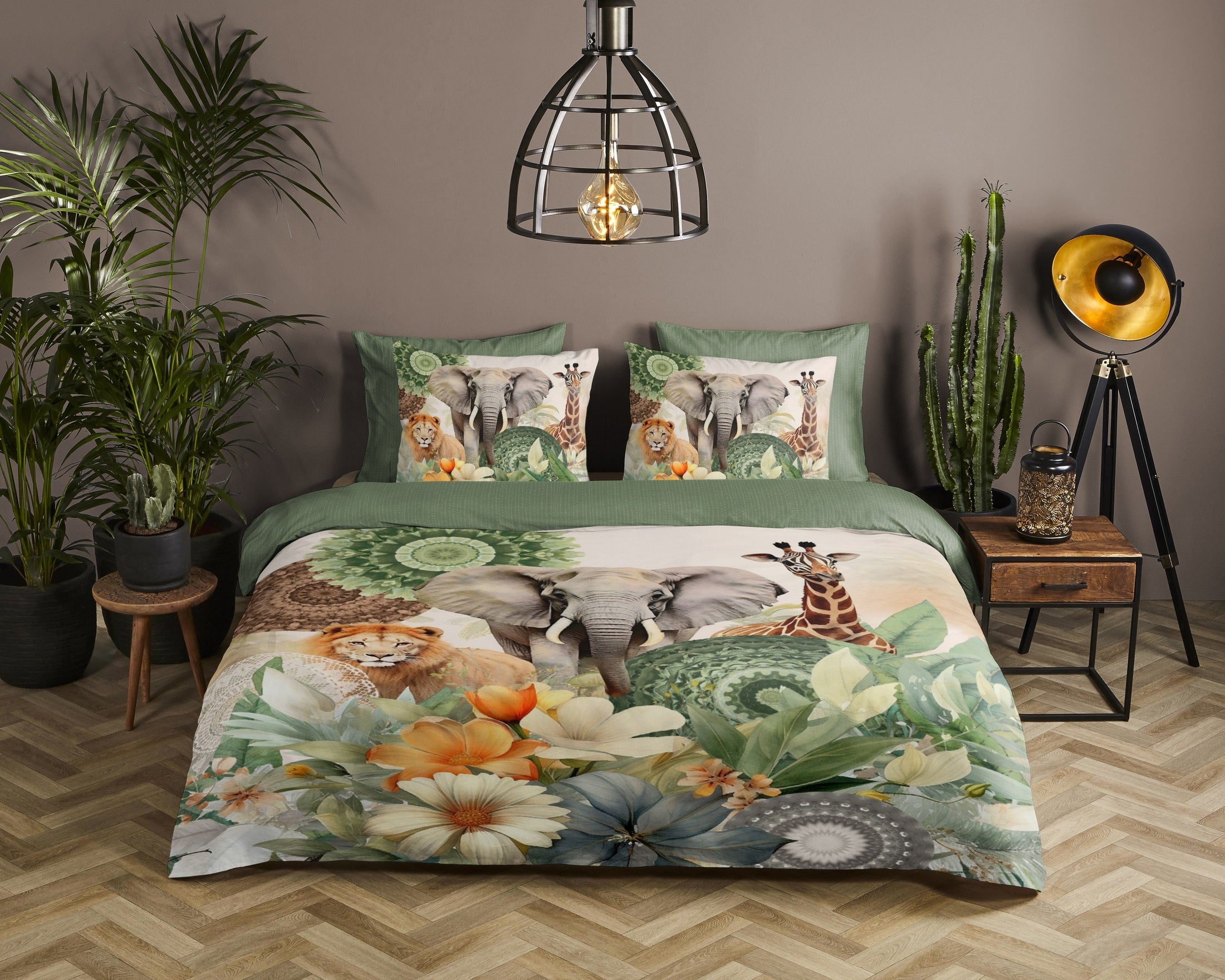 HIP Dekbedovertrek Satijn Sagadar - Green