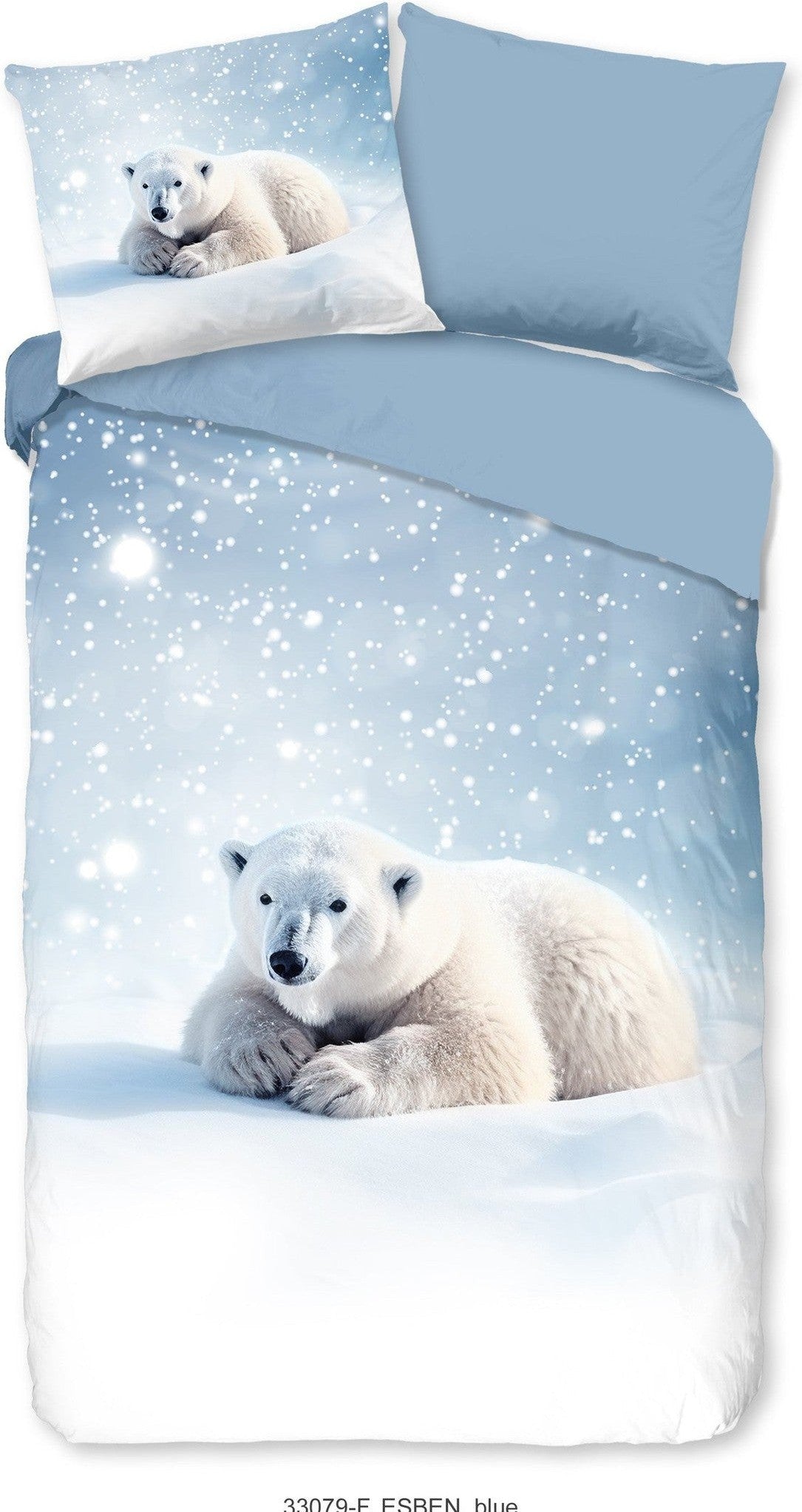 Good Morning Dekbedovertrek Flanel Esben Blauw