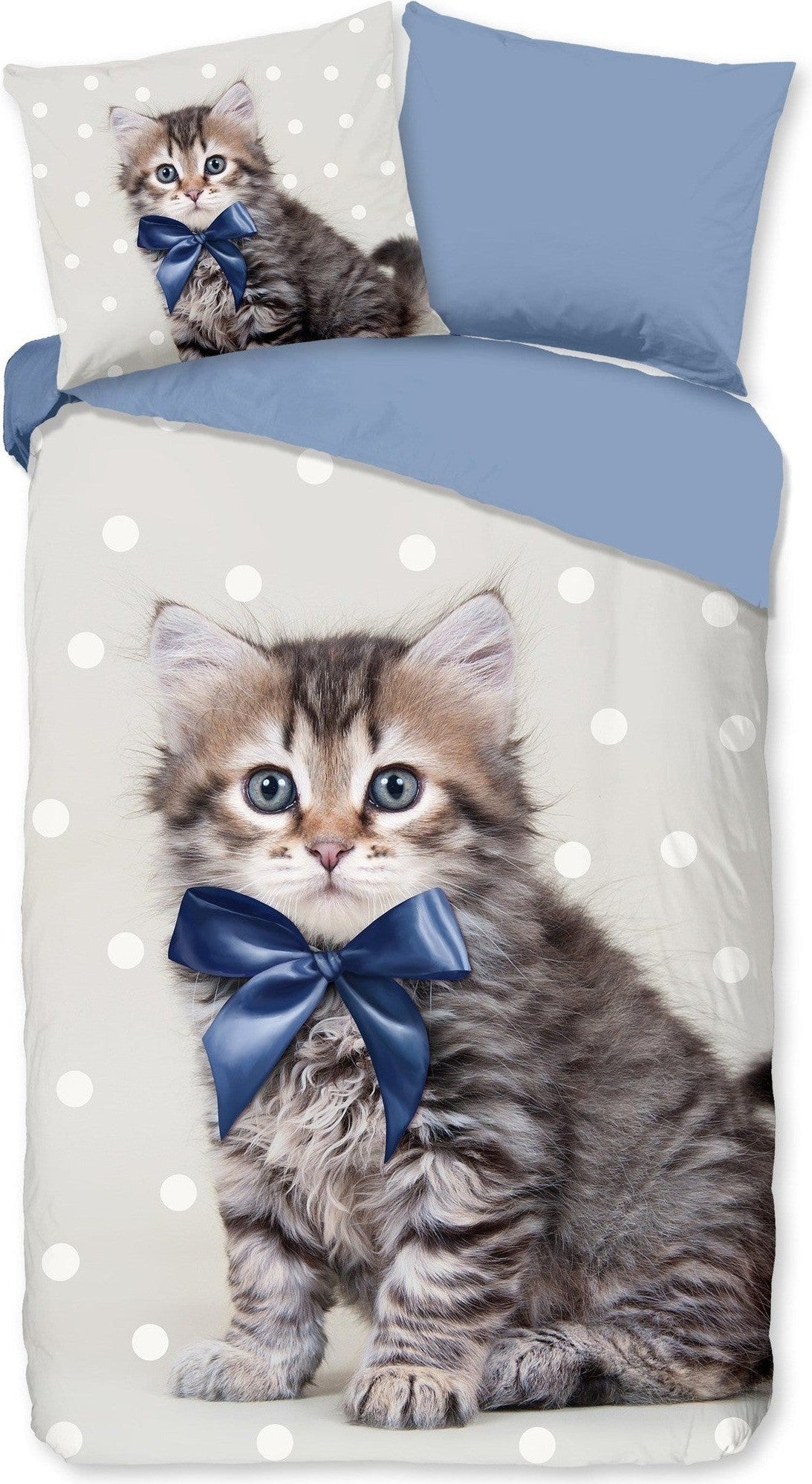 Good Morning Dekbedovertrek Katoen Mae Blauw