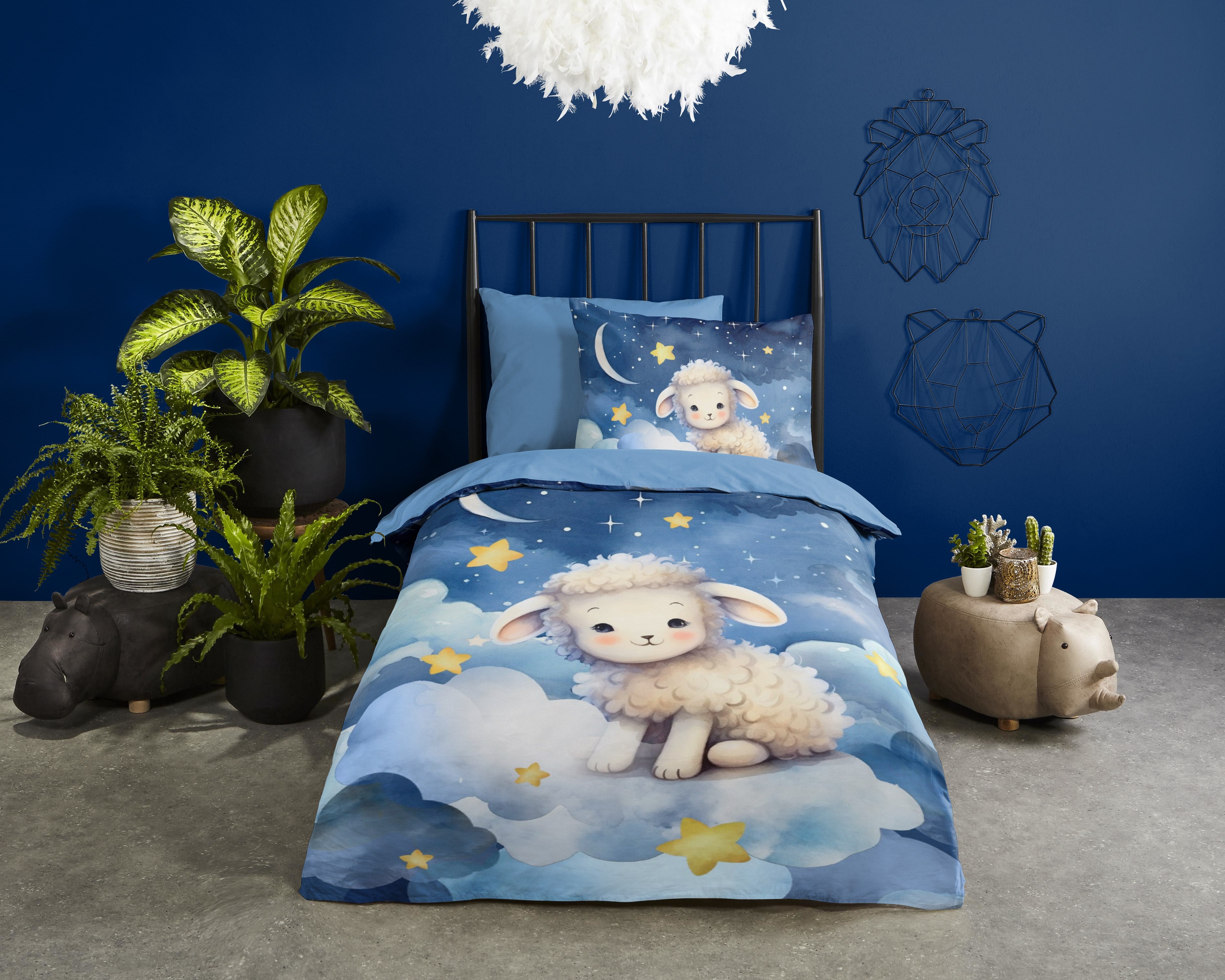Pure Dekbedovertrek Microfiber Sheepy Blauw