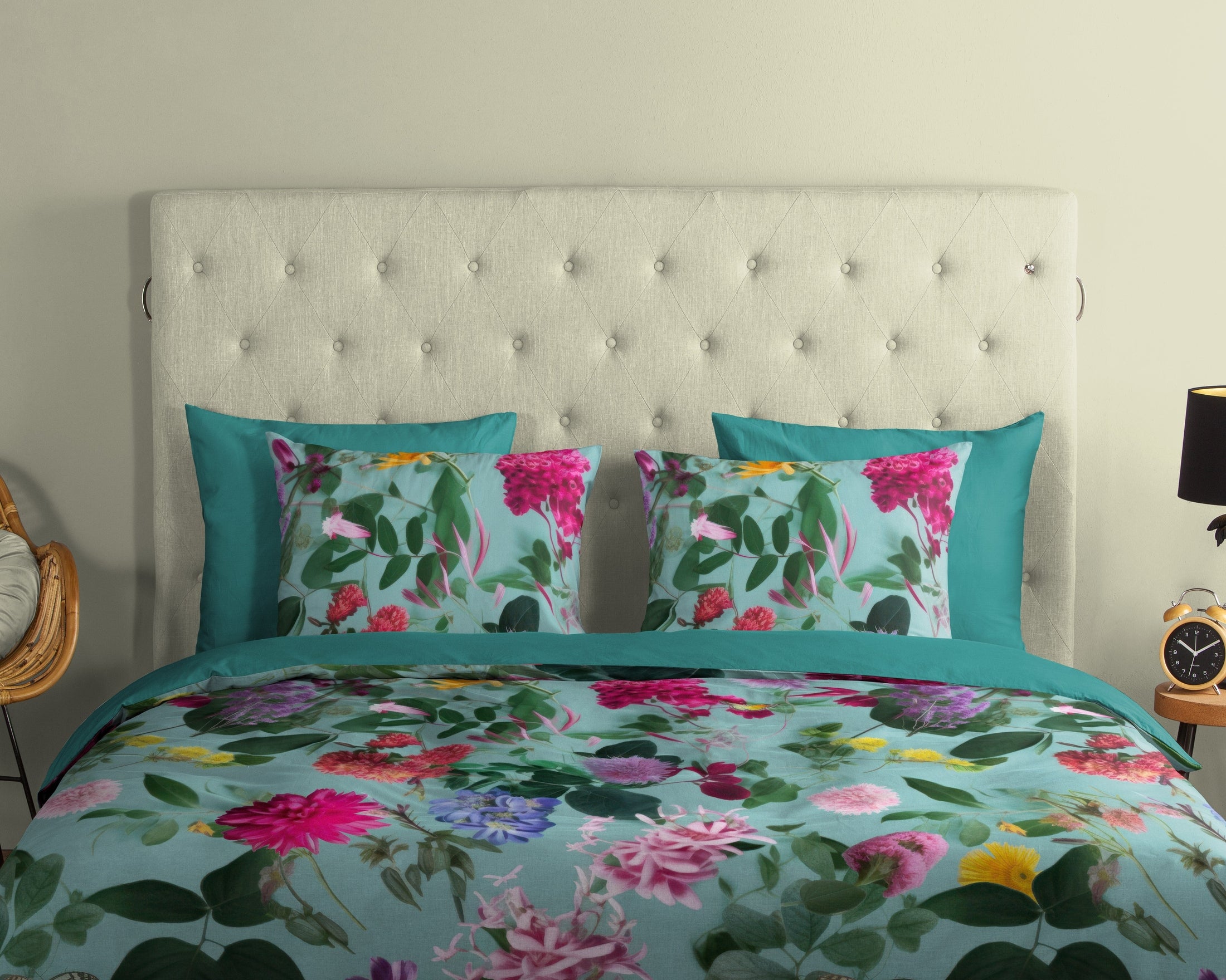 Good Morning Dekbedovertrek Katoen Imma - Aqua