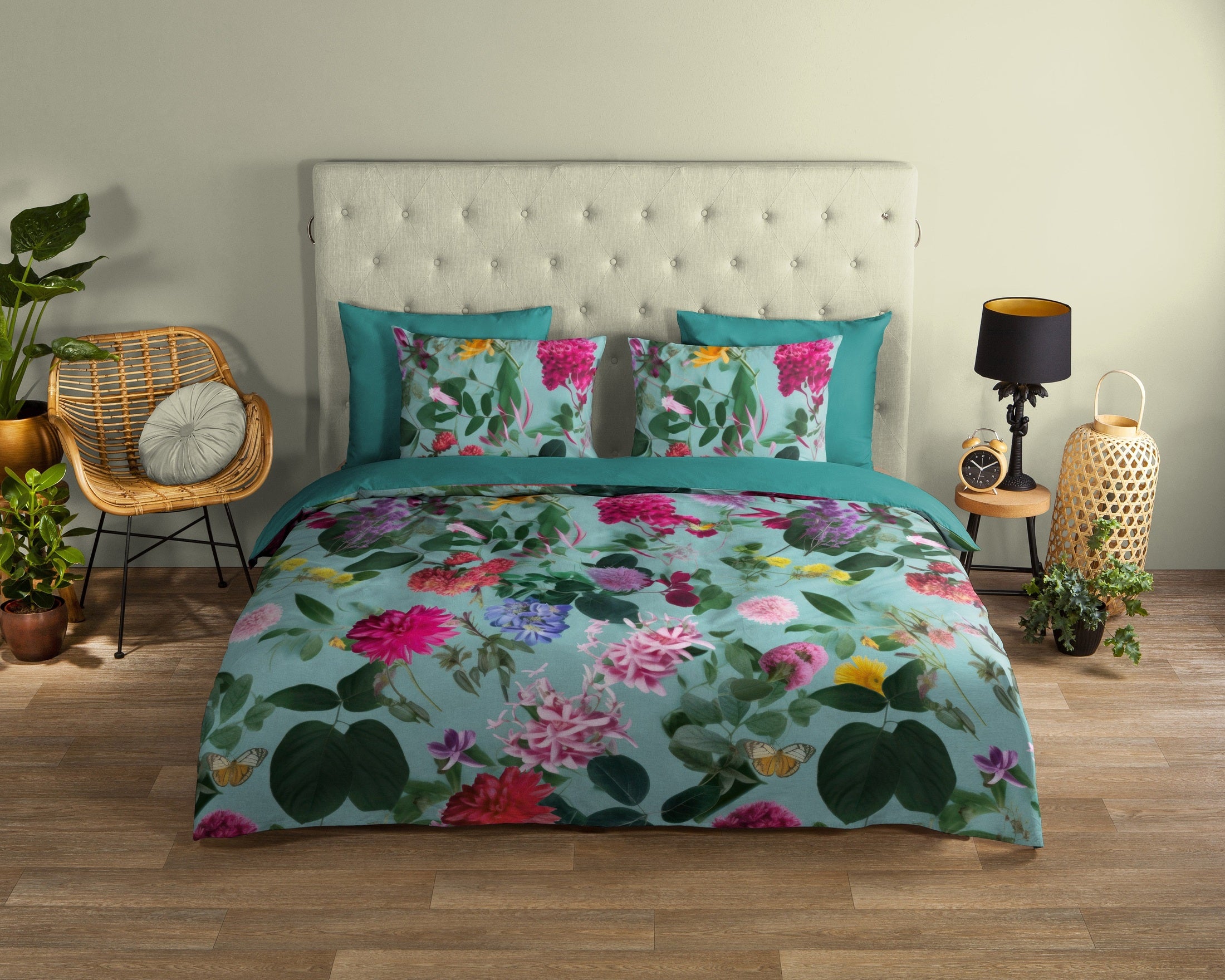 Good Morning Dekbedovertrek Katoen Imma - Aqua