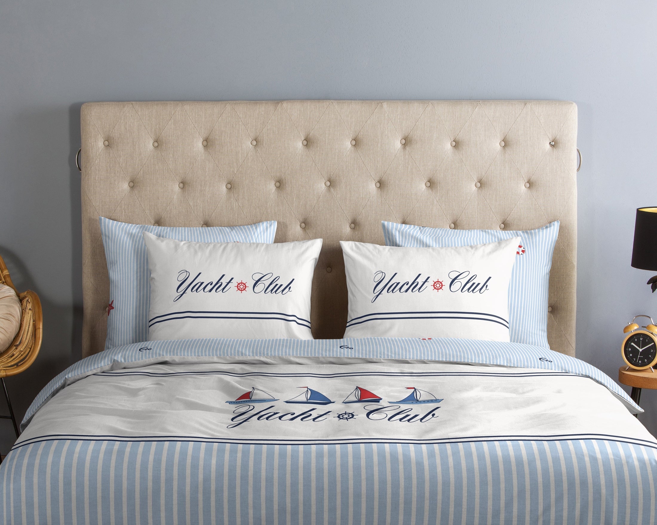 Good Morning Dekbedovertrek Katoen Yachtclub - Blue