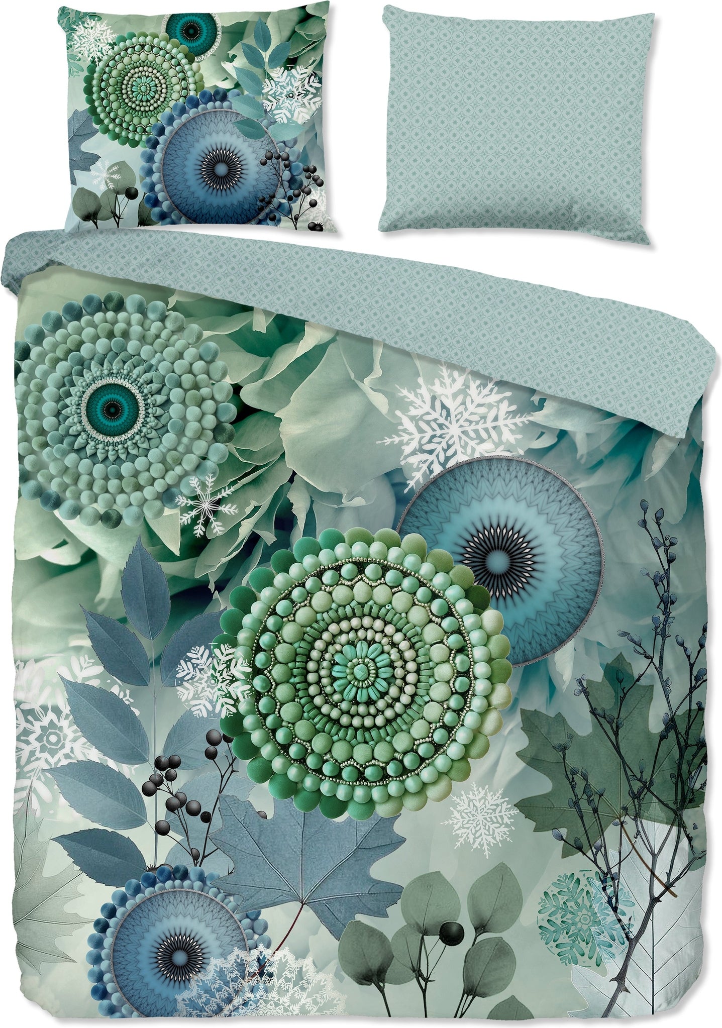 HIP Dekbedovertrek Flanel Iseline - Green