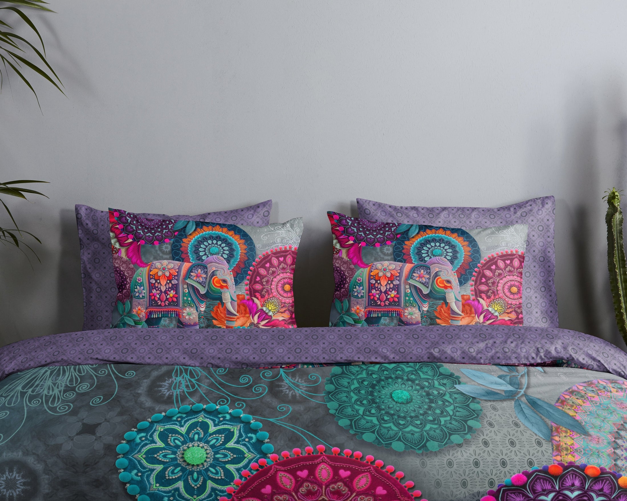 HIP Dekbedovertrek Satijn Abhay - Purple