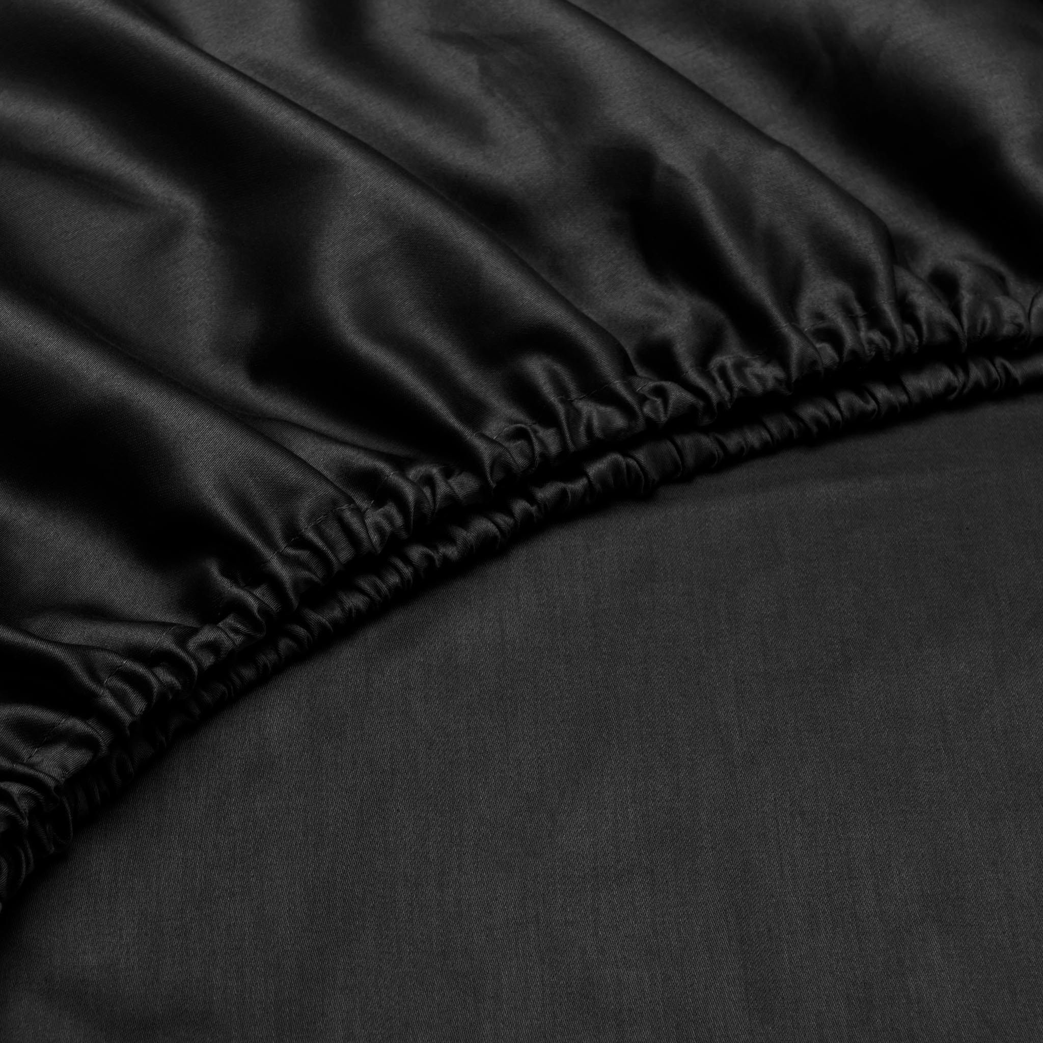 Zo Home hoeslaken Satinado Night Black satijn