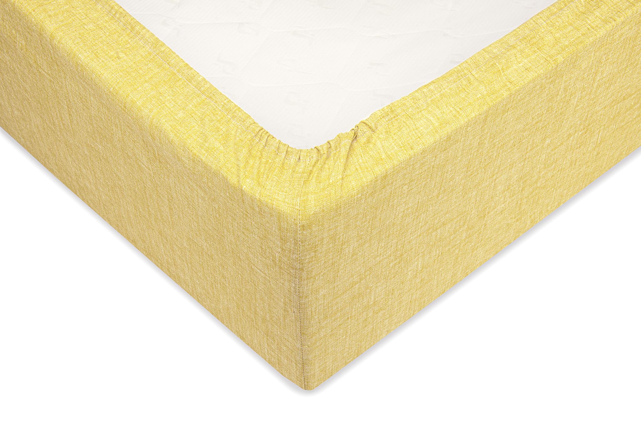 Zo Home hoeslaken Lino Aspen Yellow katoen