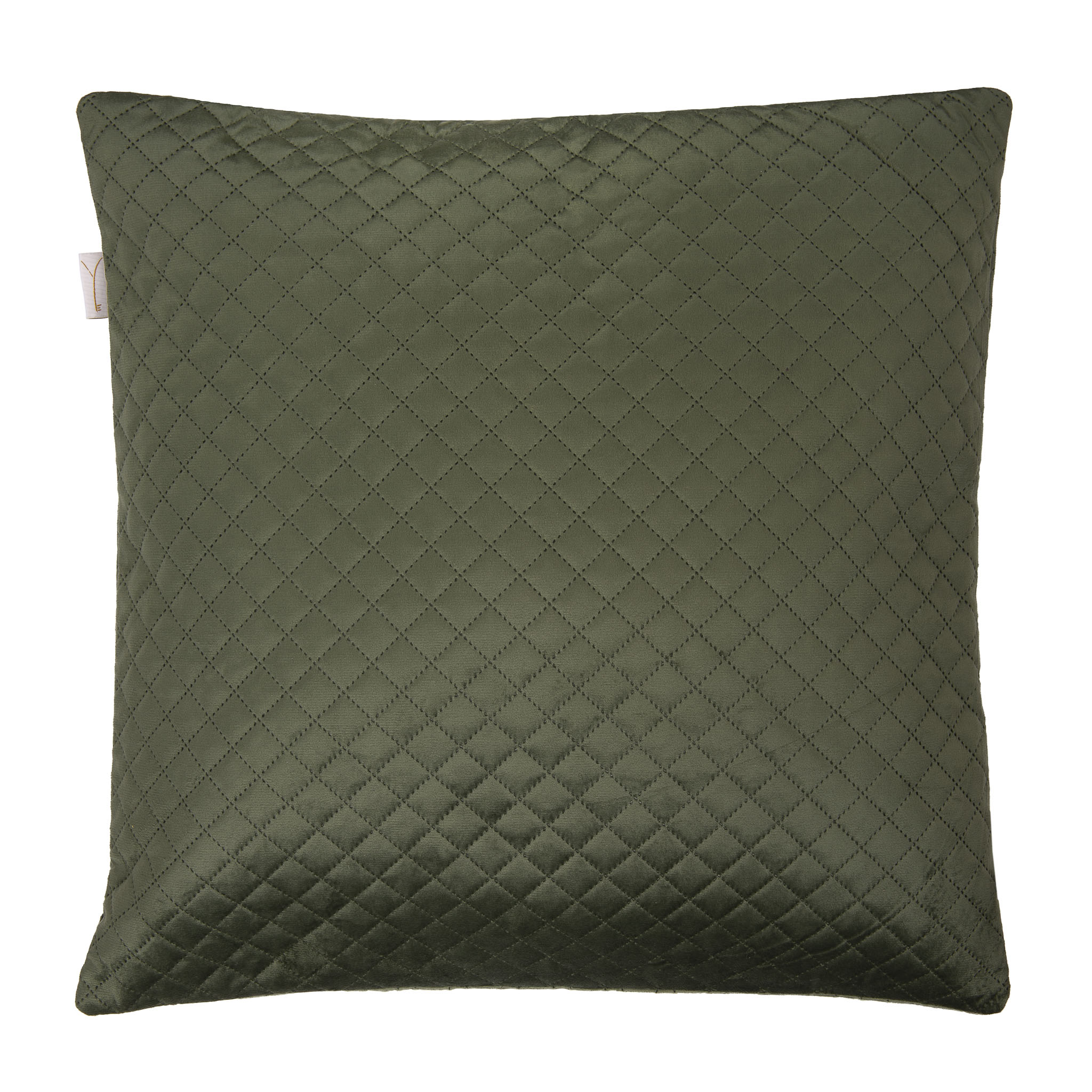 Yellow kussensloop Victoria Army Green polyester