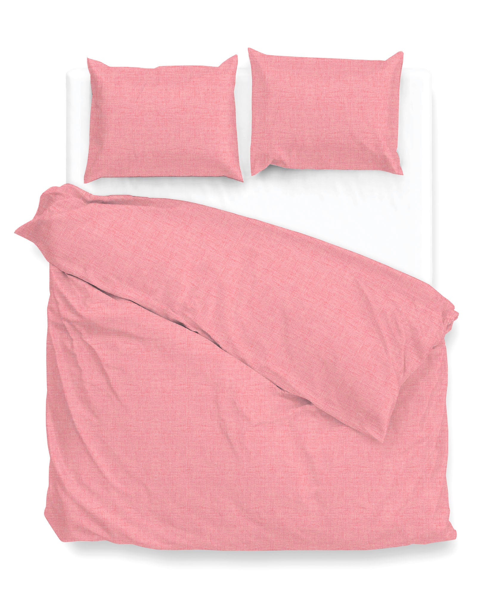 Zo Home dekbedovertrek Lino Shell Red katoen