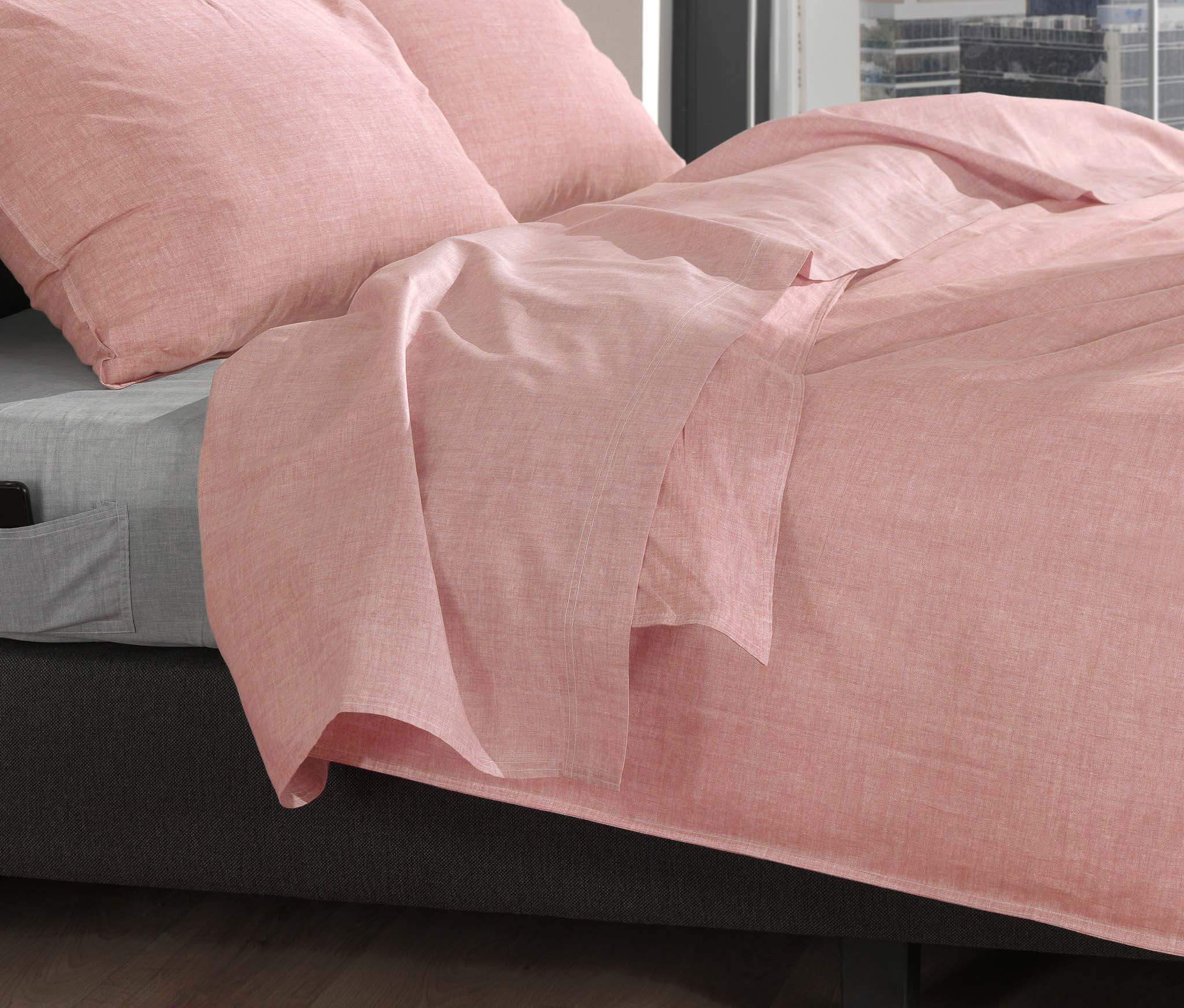 Zo Home laken Lino Shell Red katoen