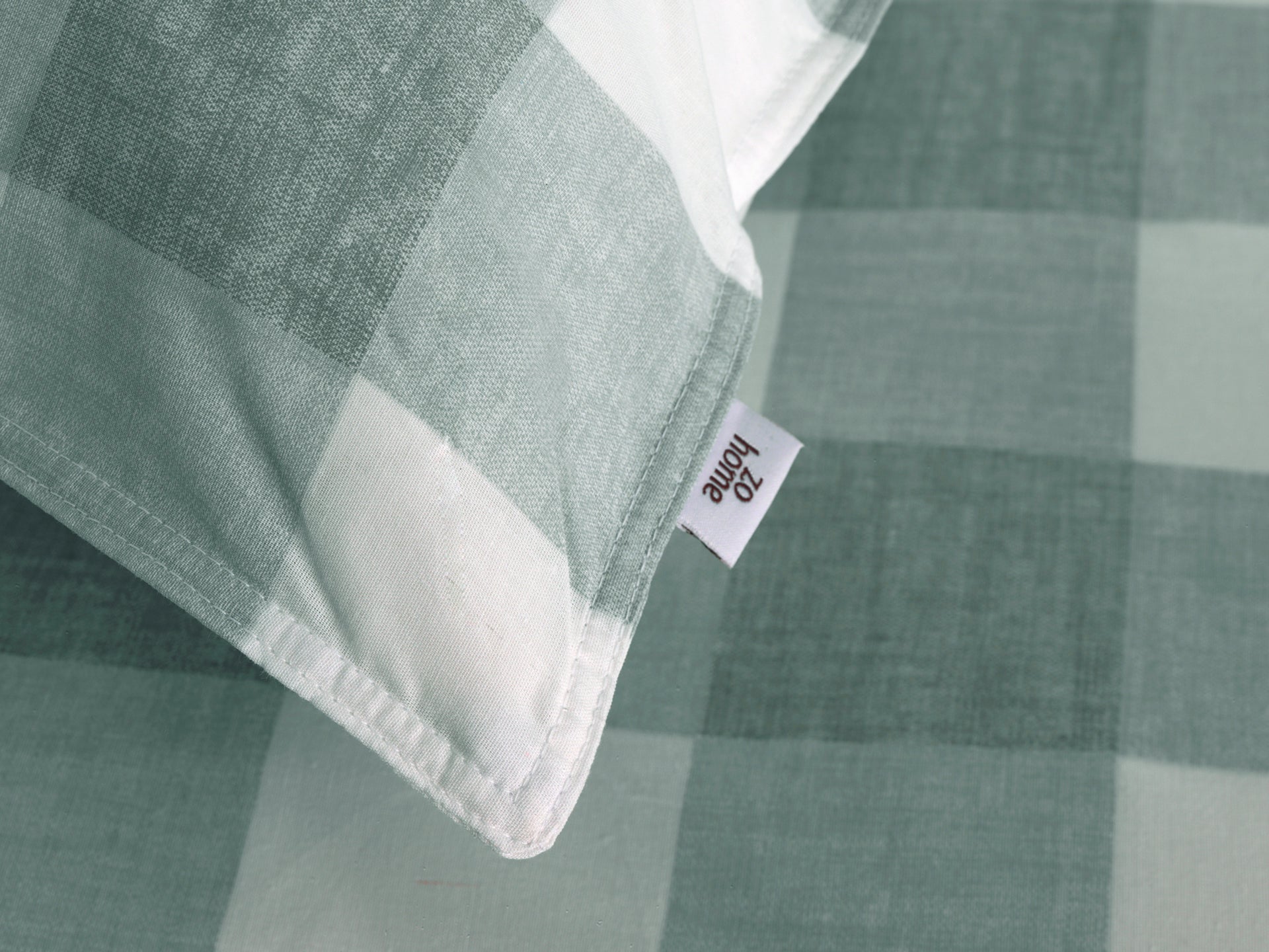 Zo Home dekbedovertrek Quattro Di Lino Mint Green katoen