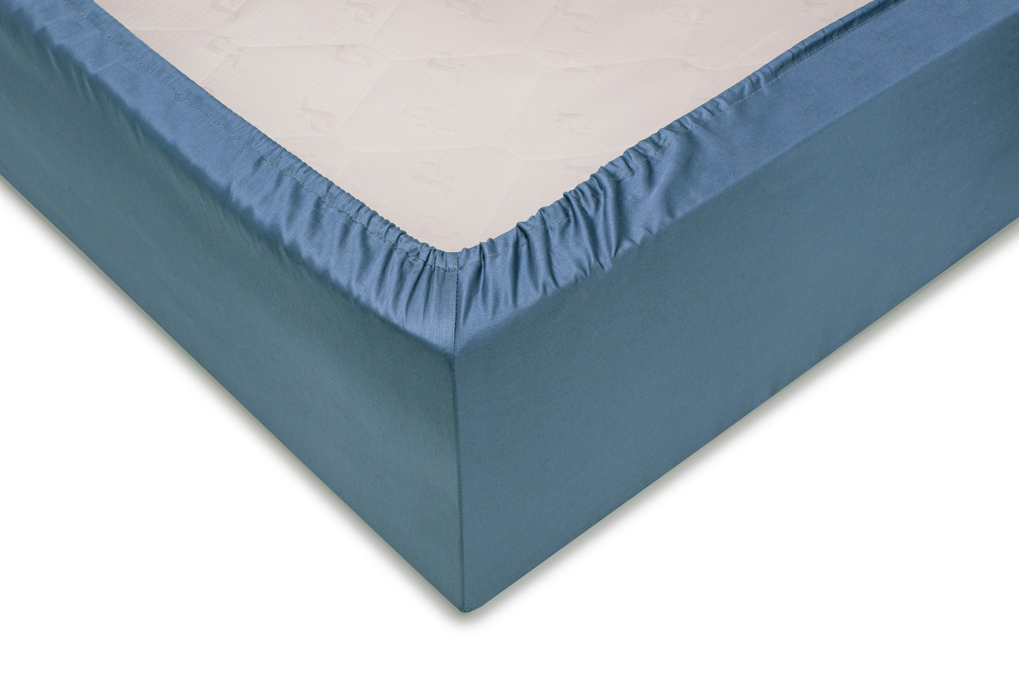 Zo Home hoeslaken Satinado Riviera Blue satijn