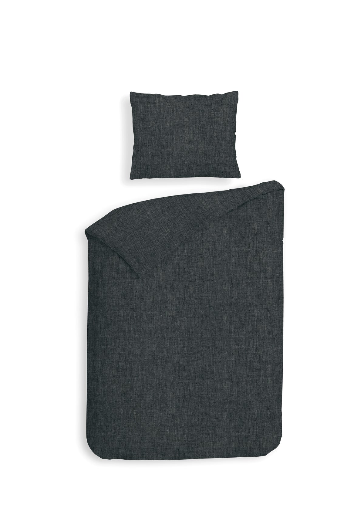 Heckettlane dekbedovertrek Franela Anthracite flanel