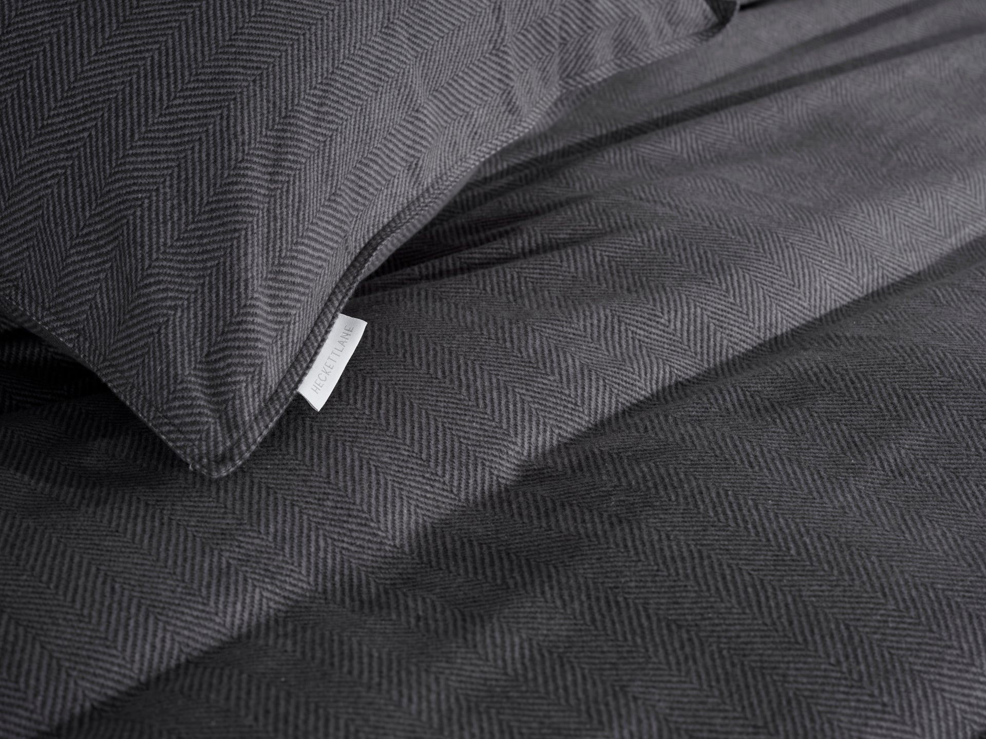 Heckettlane dekbedovertrek Spina Anthracite flanel