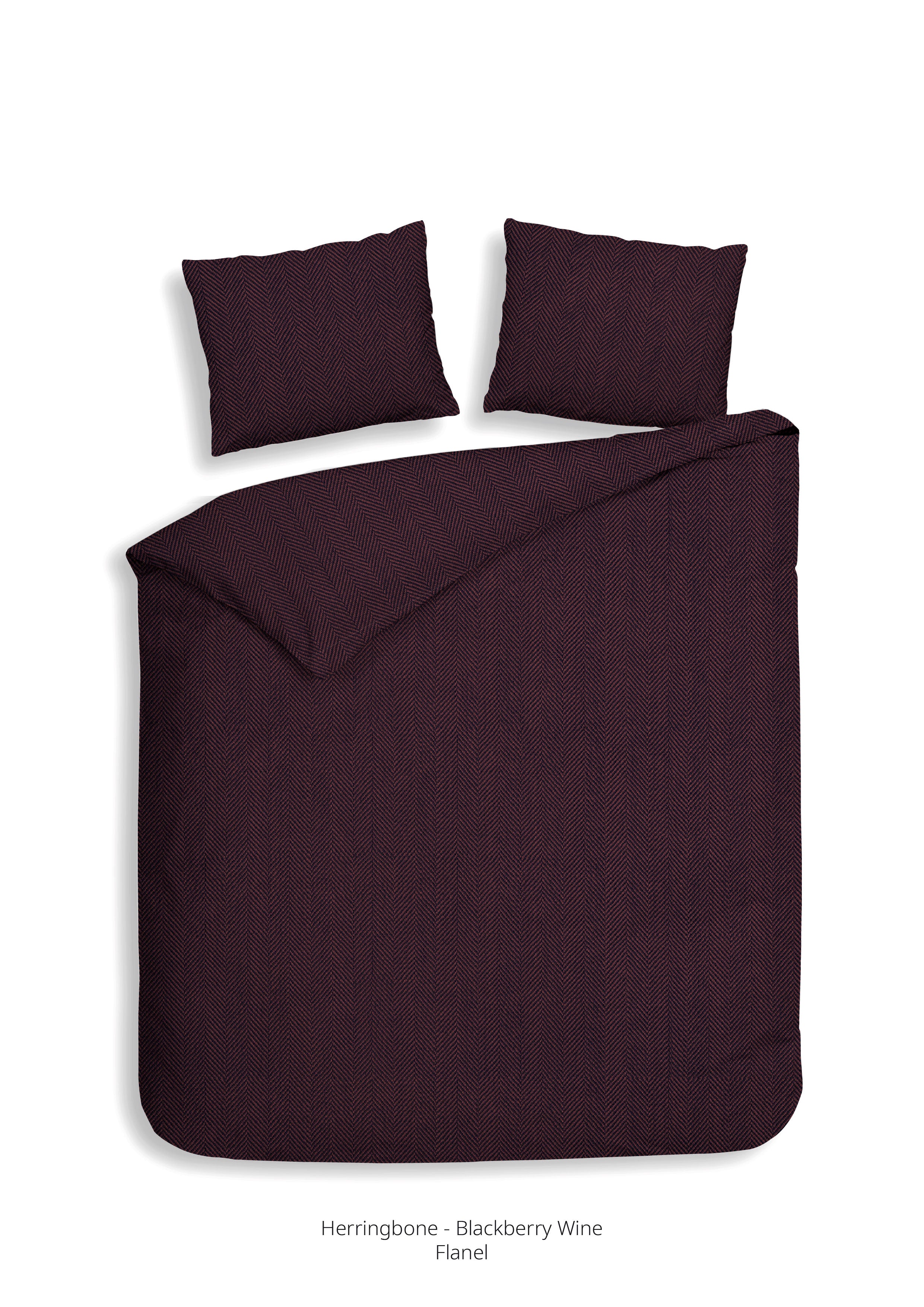 Heckettlane dekbedovertrek Spina Blackberry Wine flanel