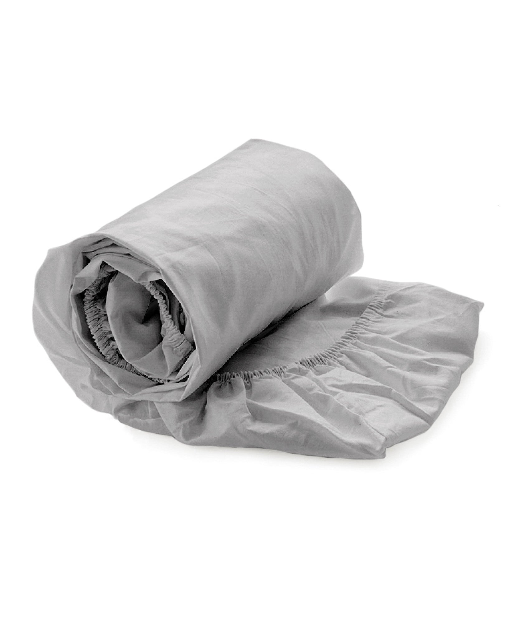 Yellow hoeslaken Suite Mumbai Vaporous Grey percale