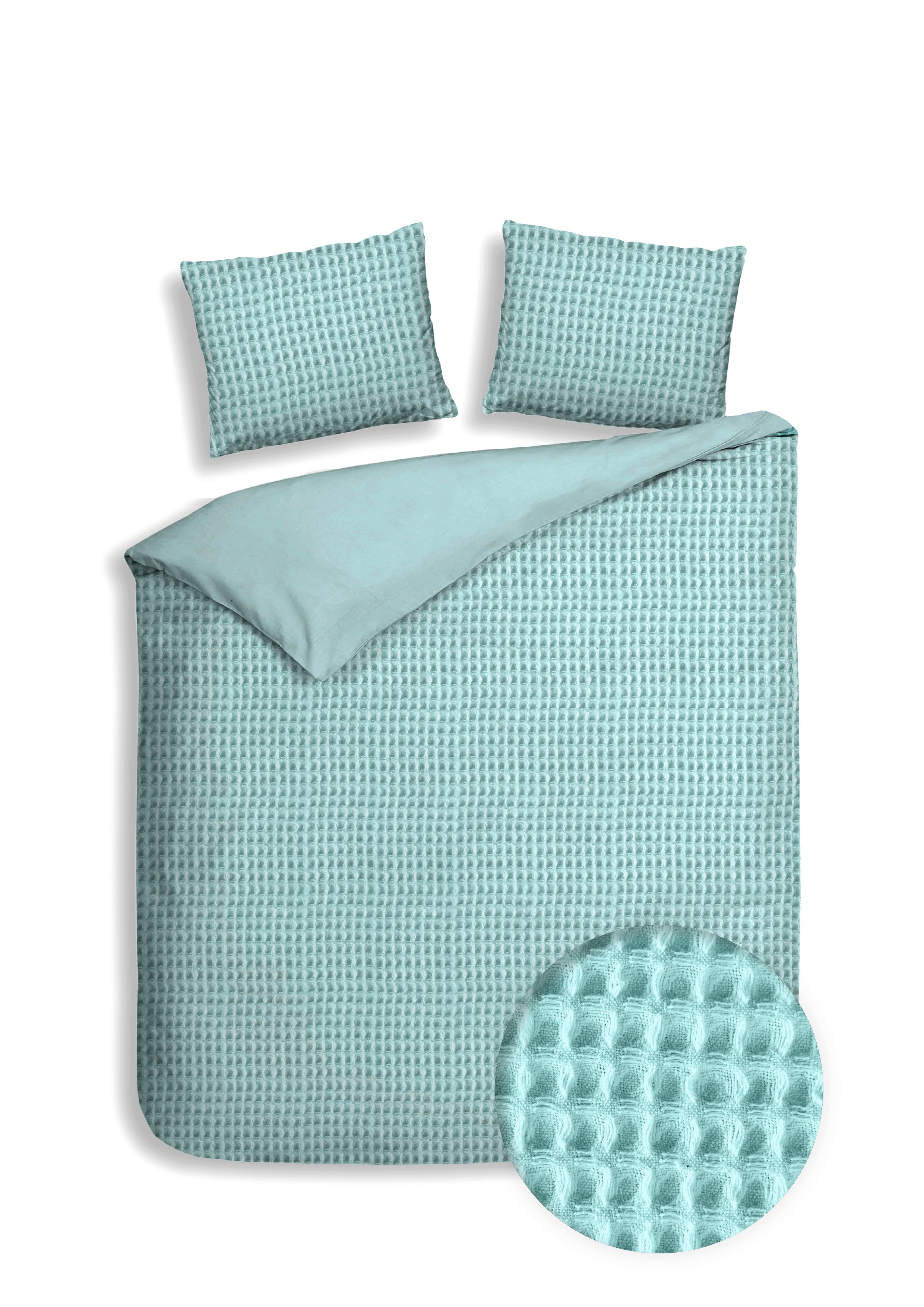 Heckettlane dekbedovertrek Vafala Sky Blue gerecycled katoen