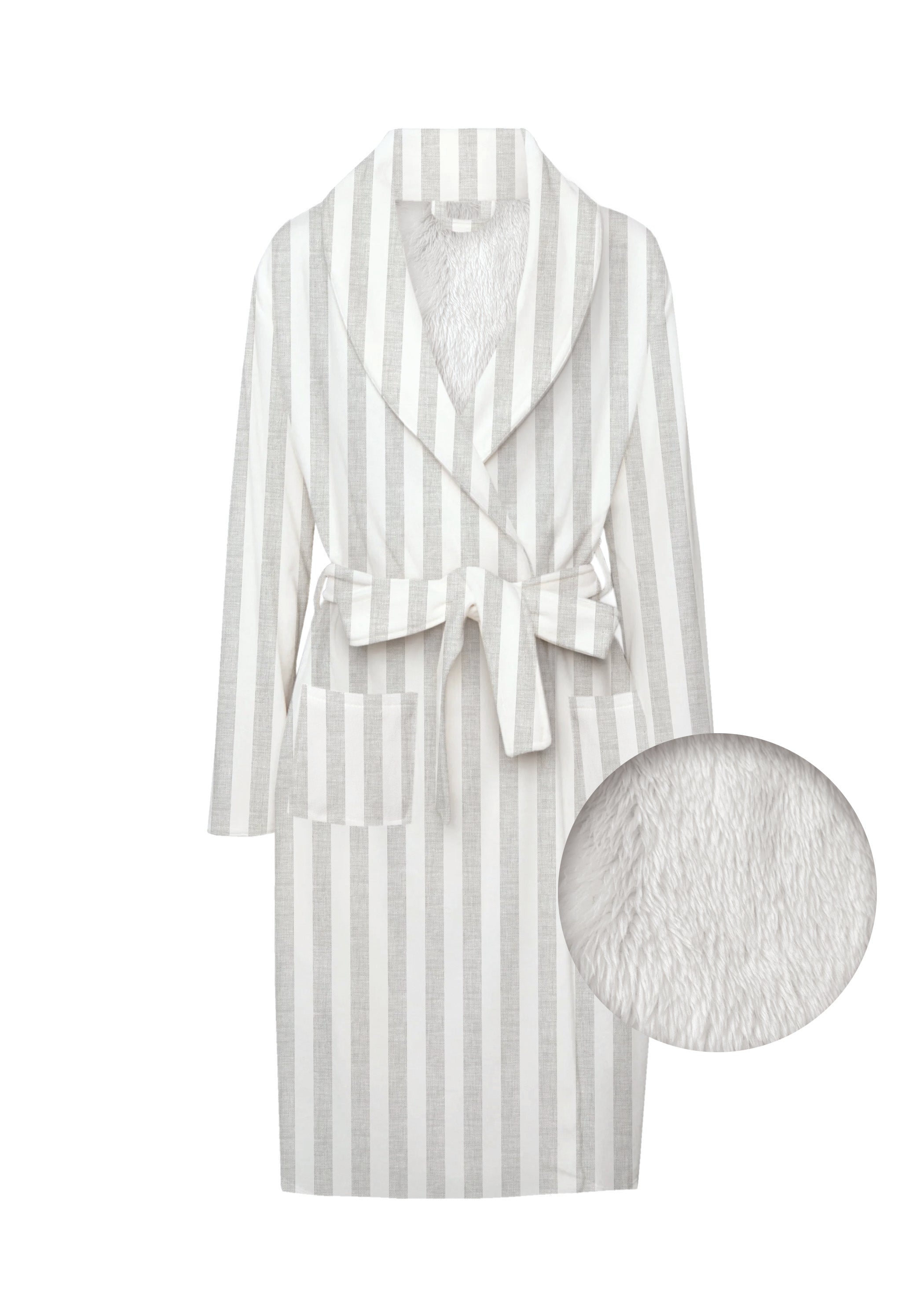 Zo Home badjas Banda di Lino Dove Grey