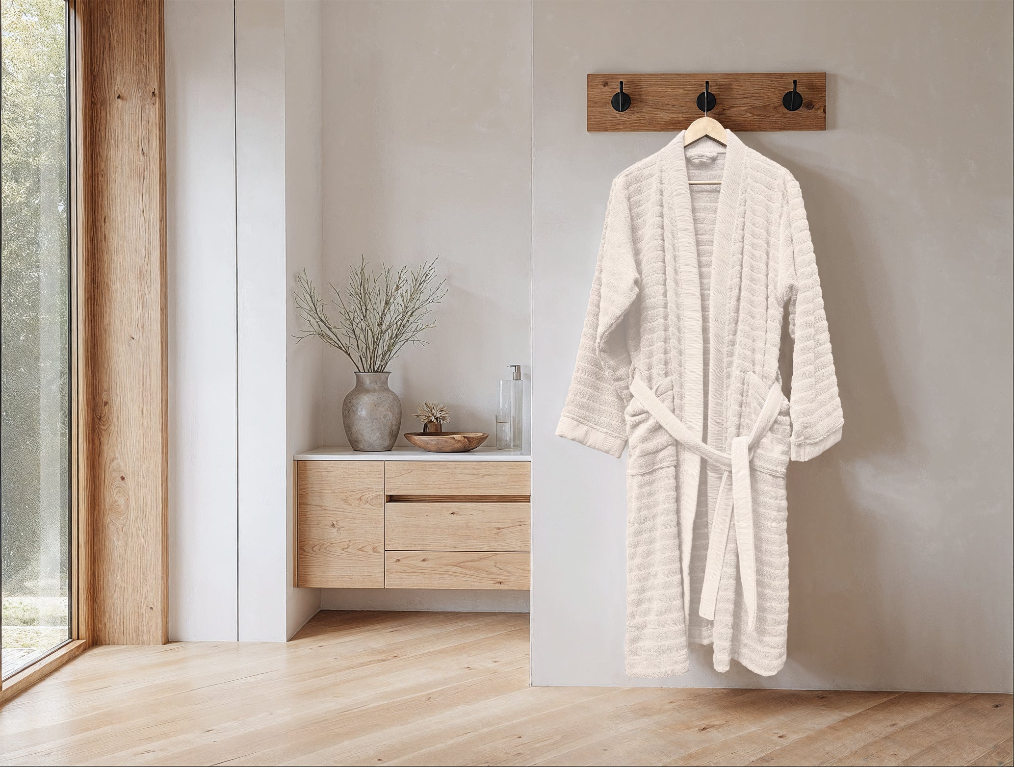 Heckettlane badjas Prestige Off white