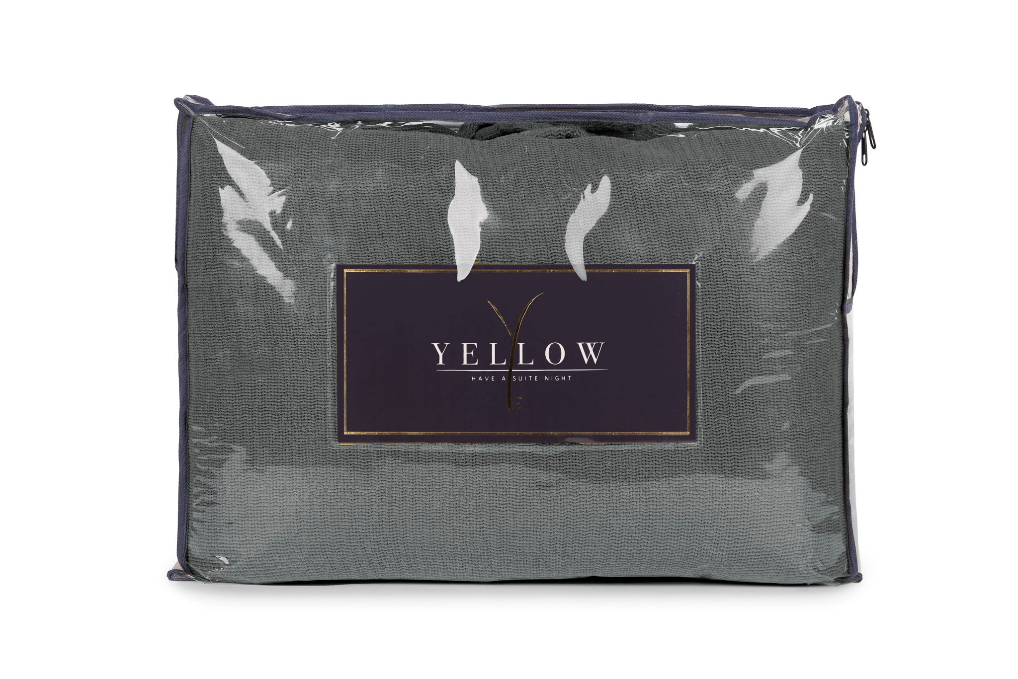 Yellow bedsprei ICA Beluga Grey katoen
