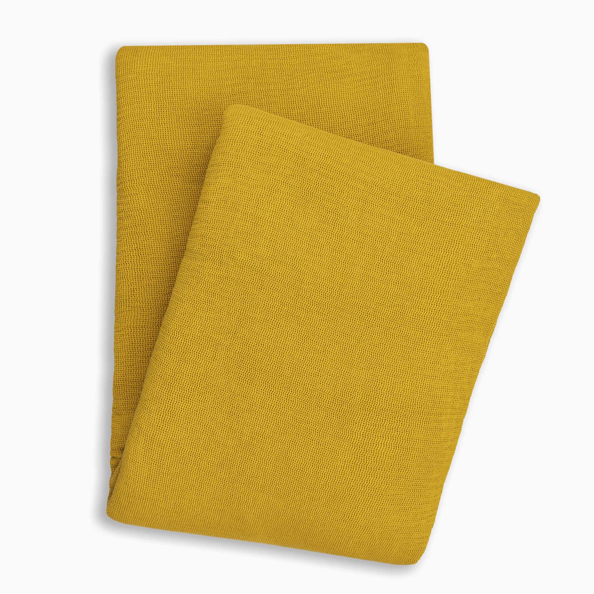 Yellow plaid ICA Honey Gold katoen