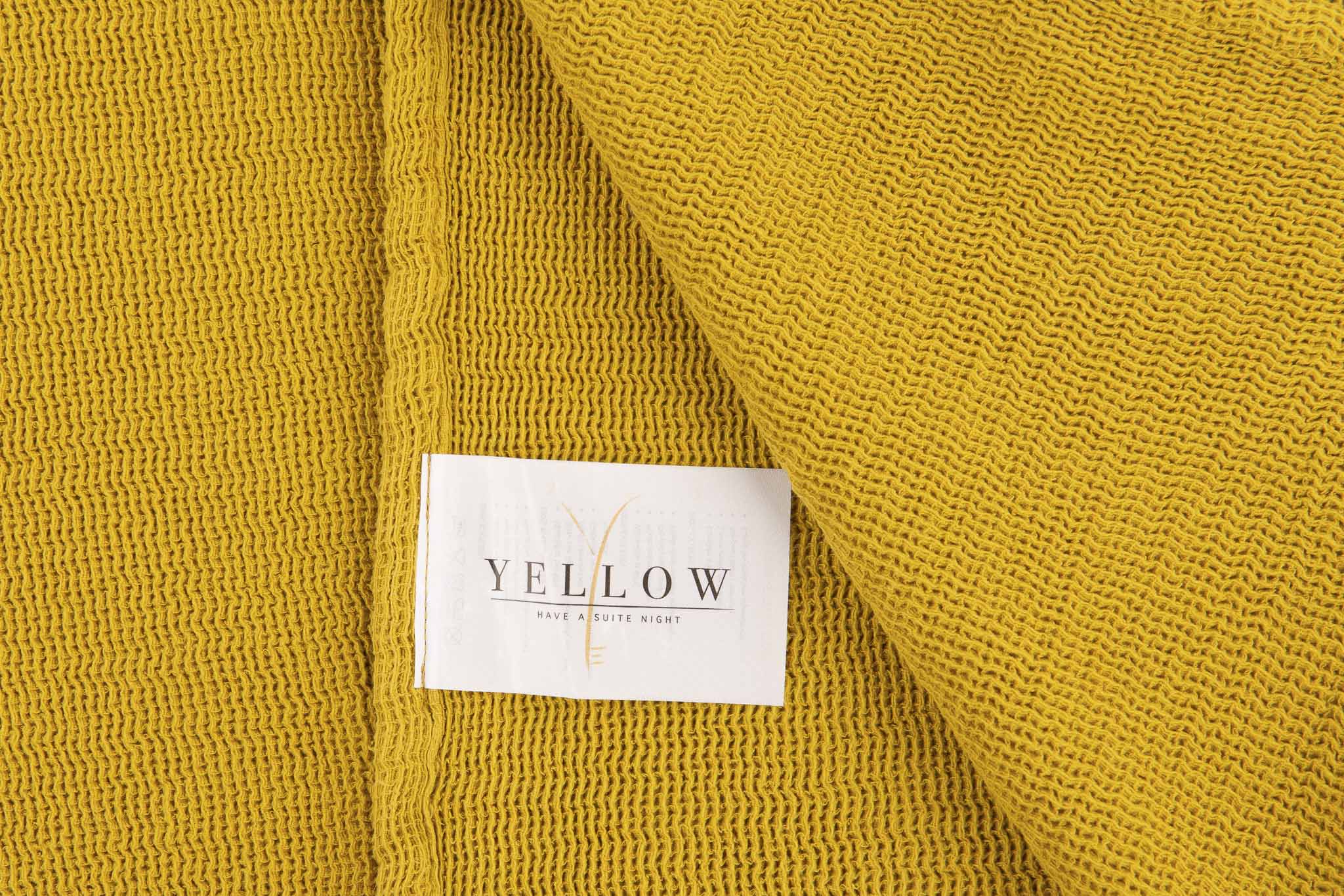 Yellow plaid ICA Honey Gold katoen