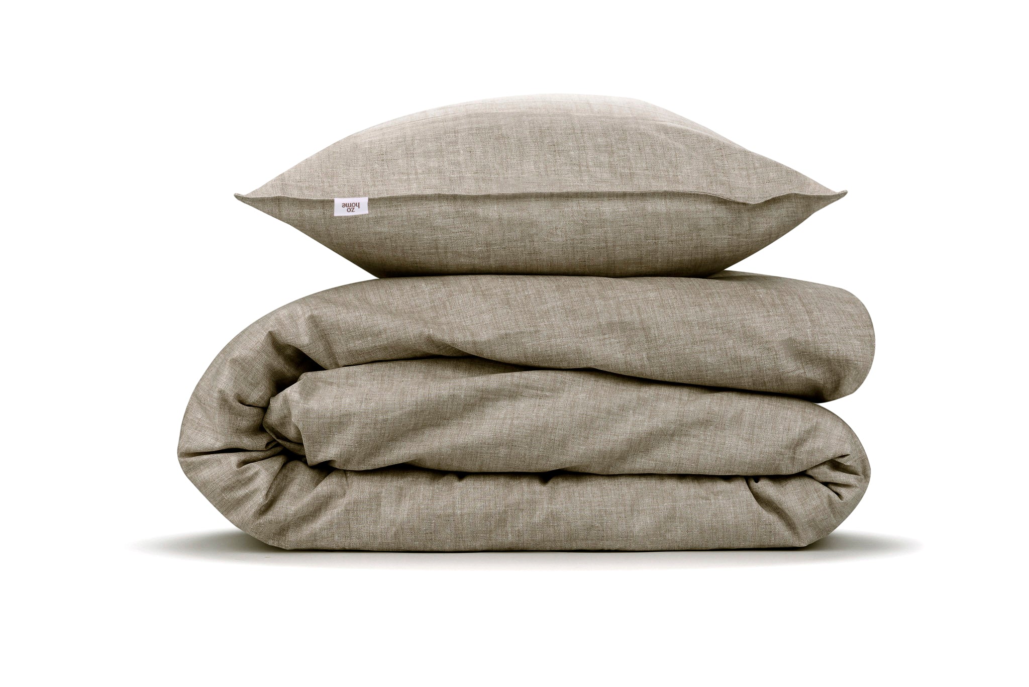 Zo Home dekbedovertrek Flanella di Lino Khaki Beige flanel