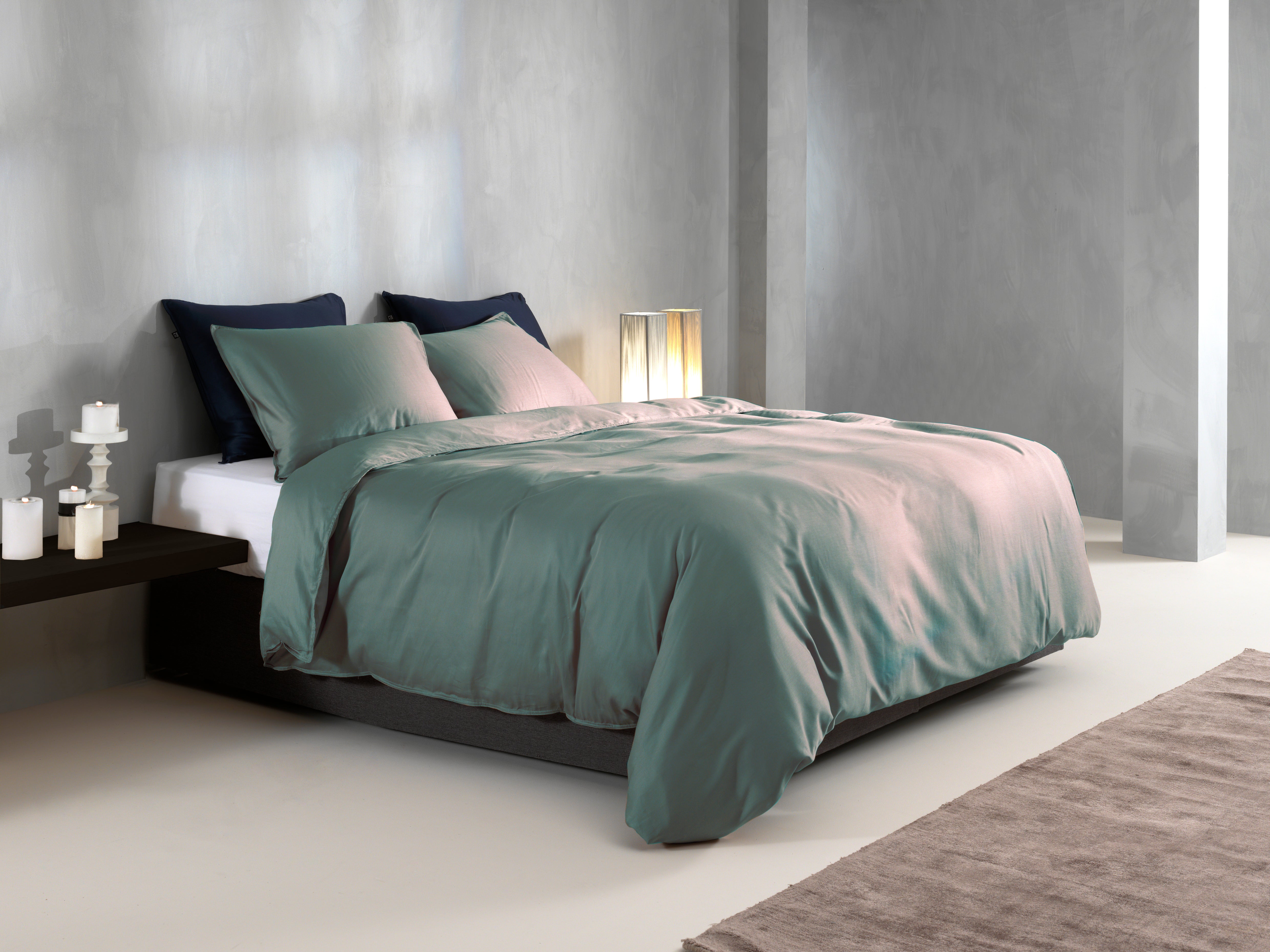 Zo Home kussensloop Satinado Drizzle Green satijn