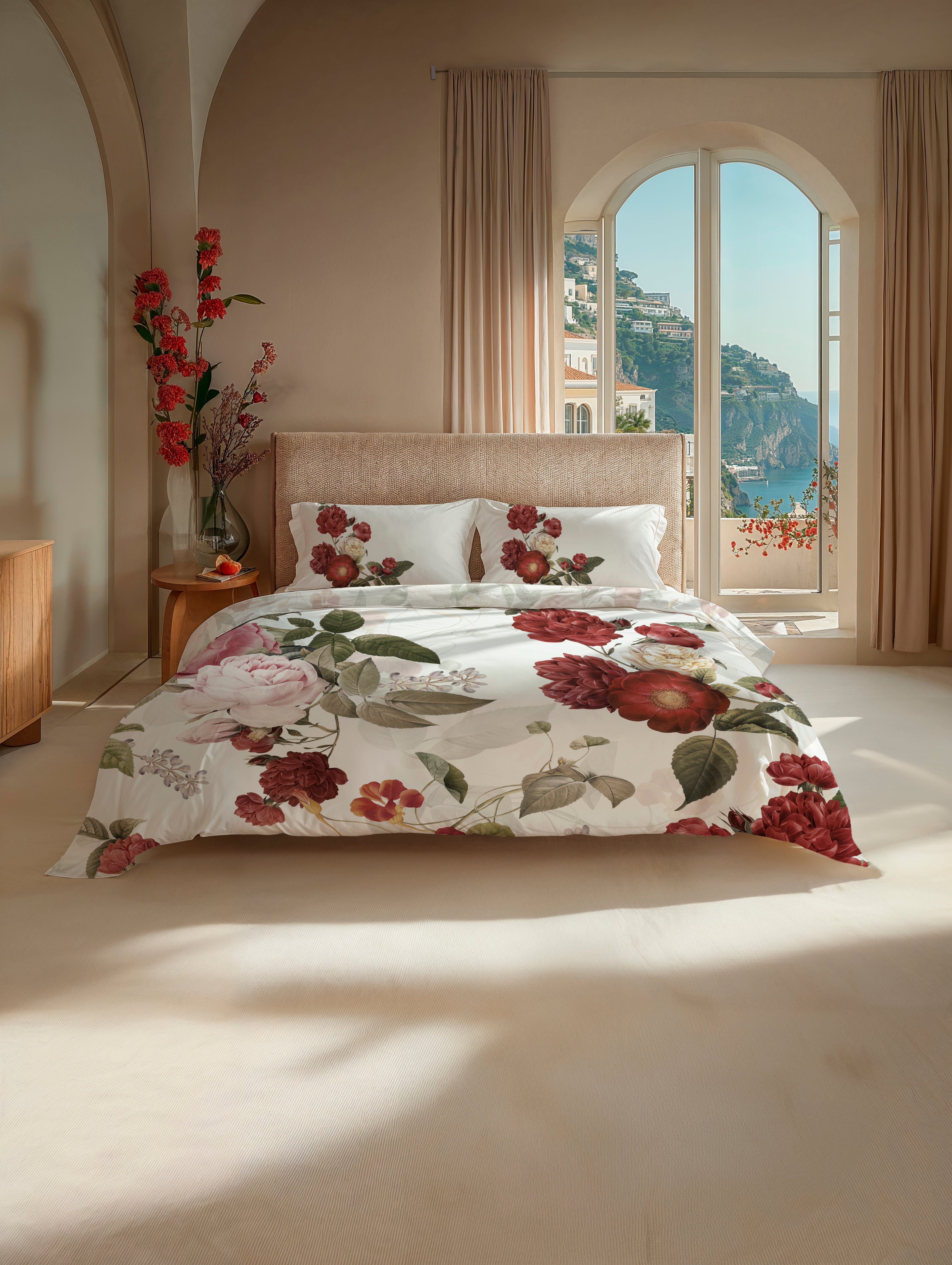 Heckettlane dekbedovertrek Sogno White katoen