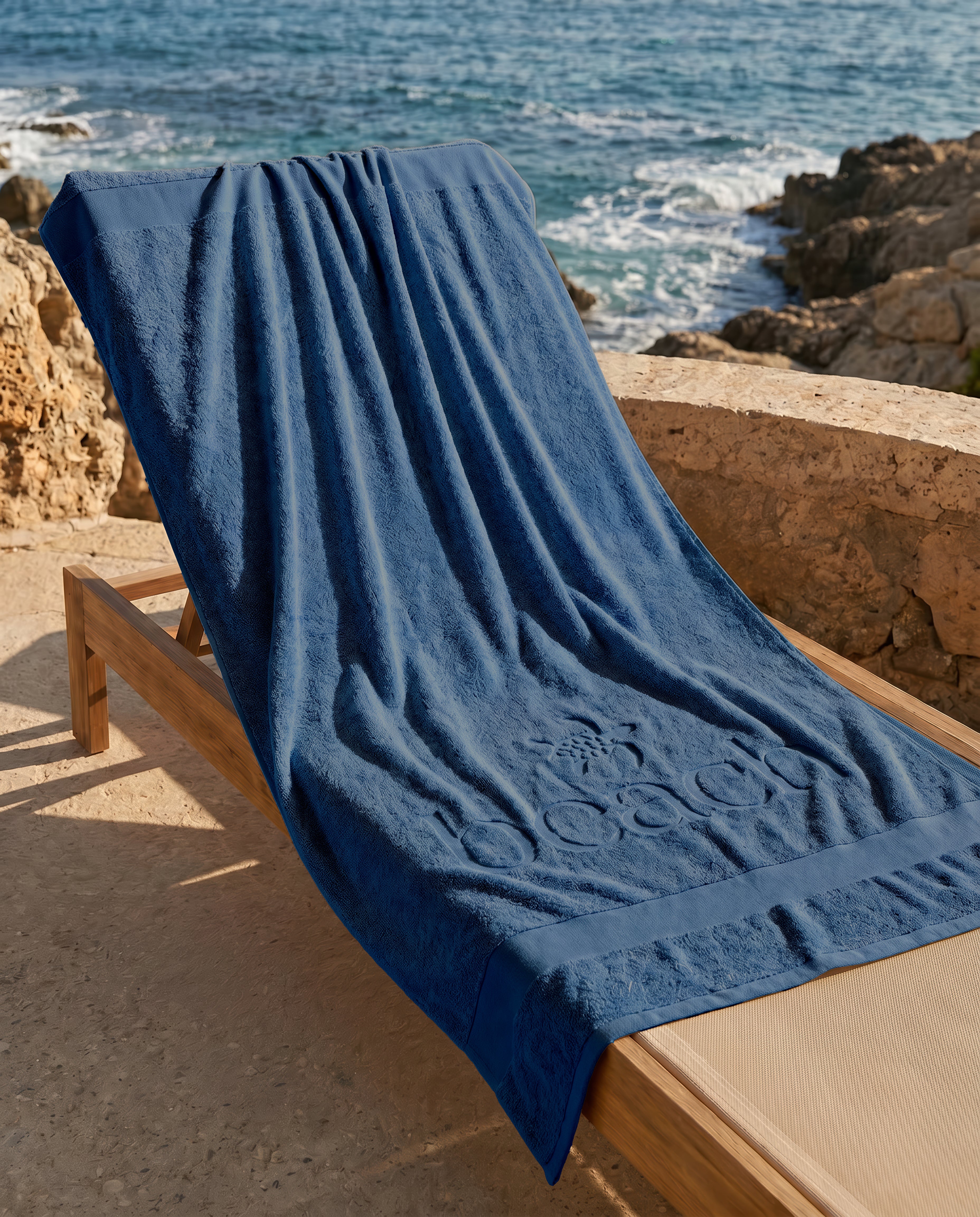 Zo Home strandlaken Turtle Beach Navy Blue