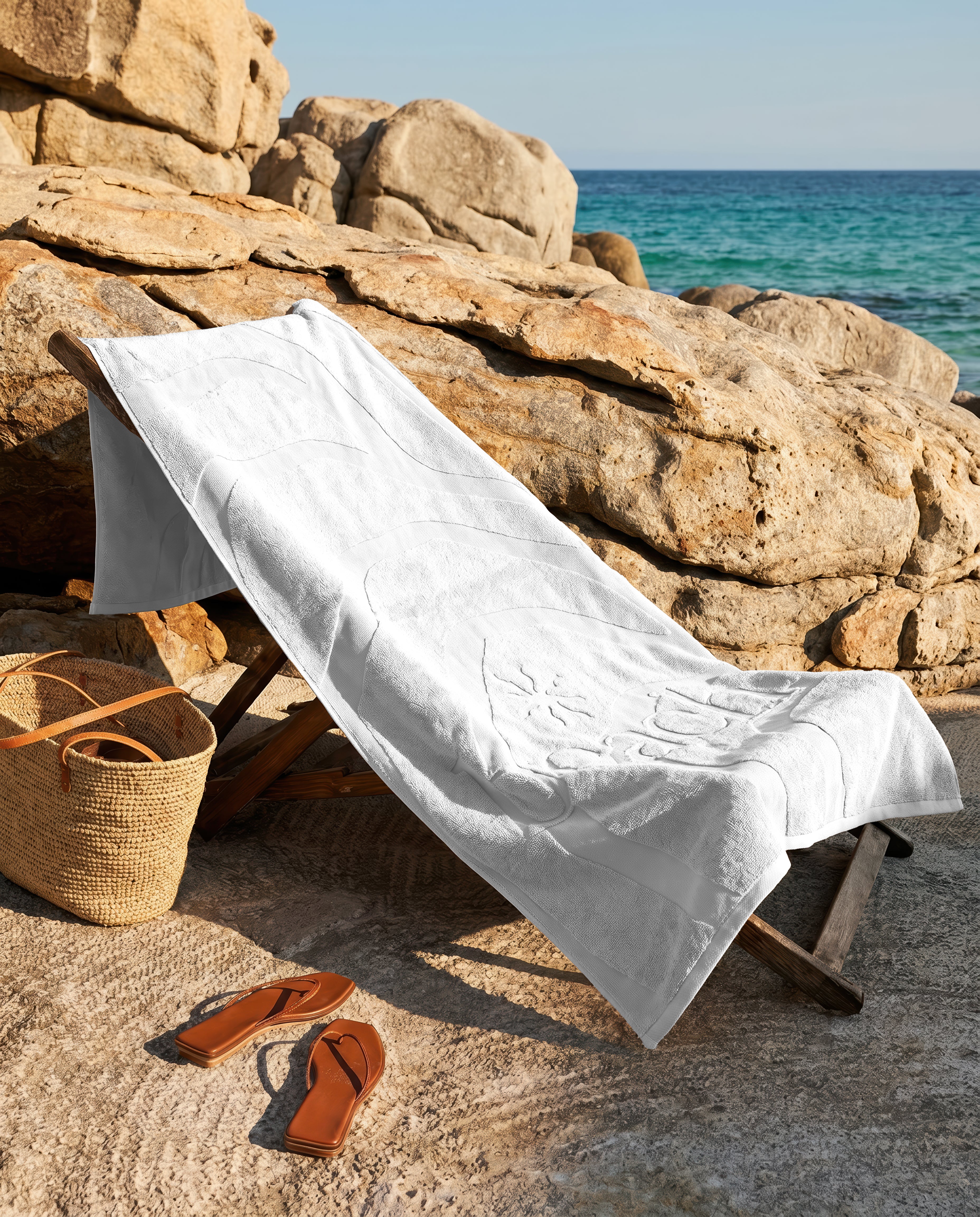 Zo Home strandlaken Lazy Beach White