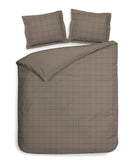 Heckettlane dekbedovertrek Diamante Taupe Grey katoen-satijn