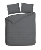 Heckettlane dekbedovertrek Diamante Classic Anthracite katoen-satijn
