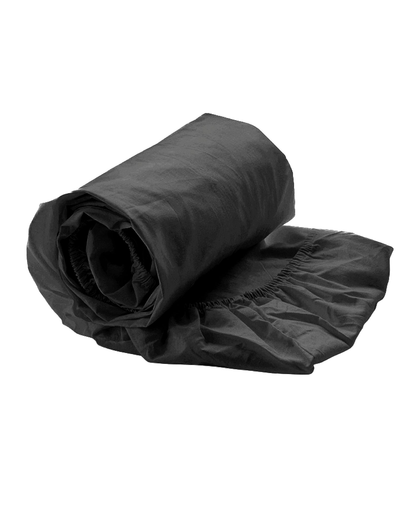 Yellow hoeslaken Percale Volcano Black katoen percale