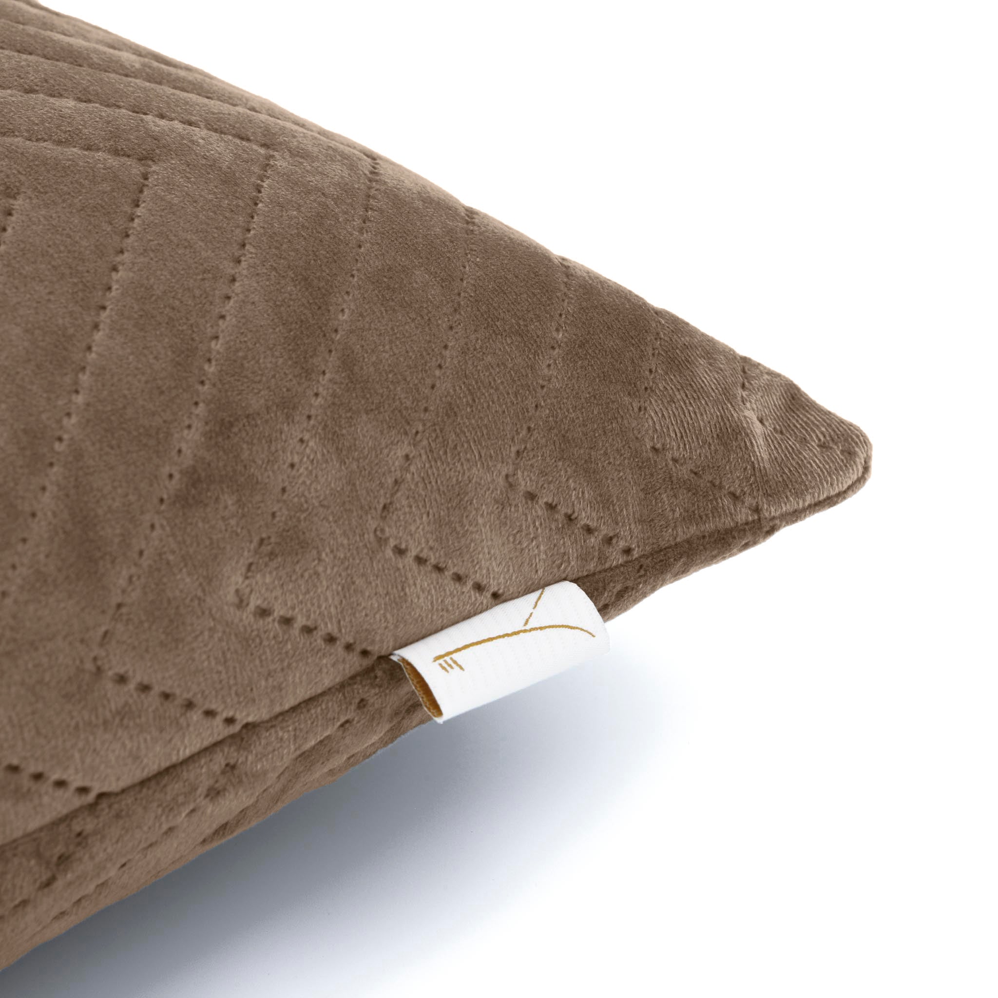 Yellow kussensloop Madeline Taupe polyester