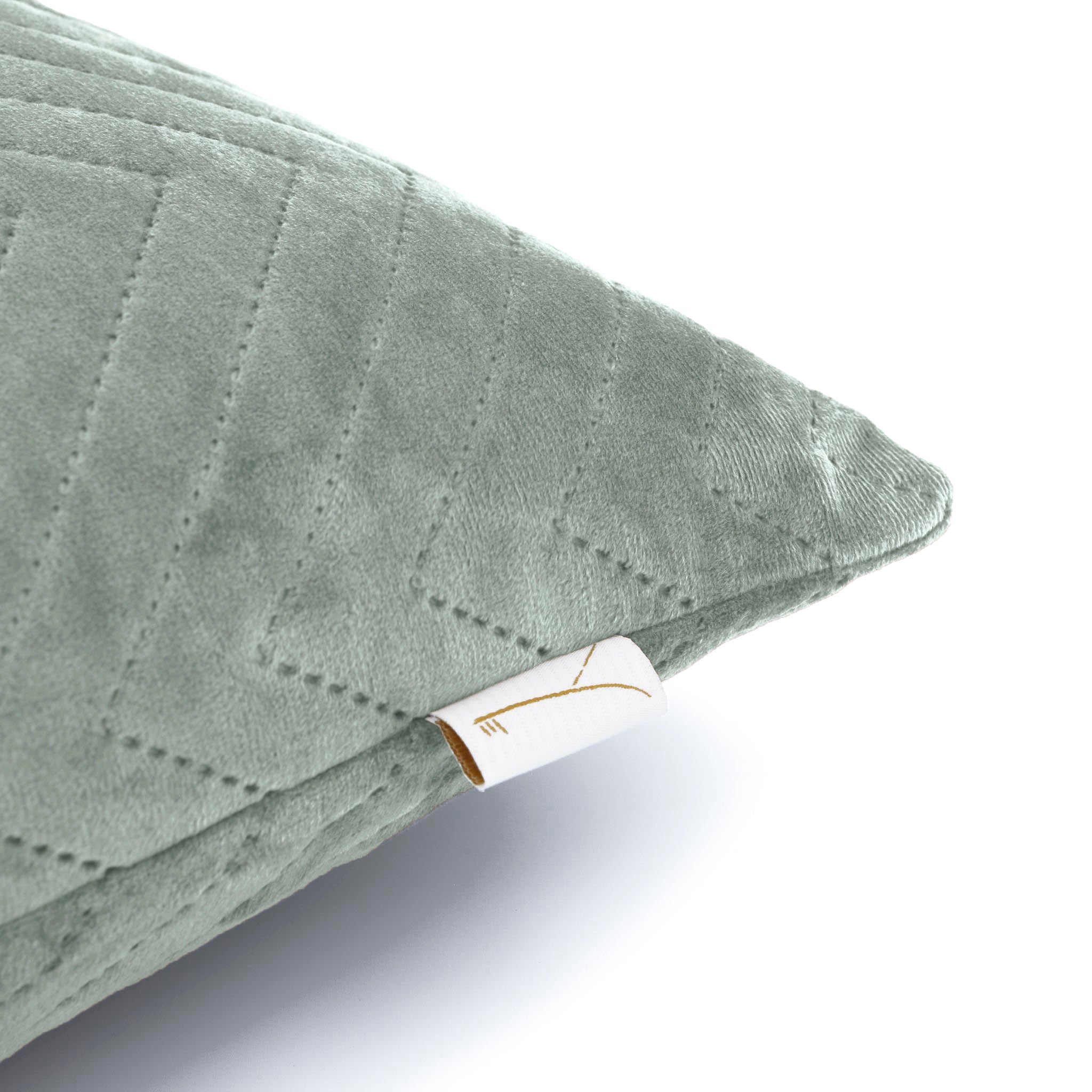 Yellow kussensloop Madeline Laurel Green polyester