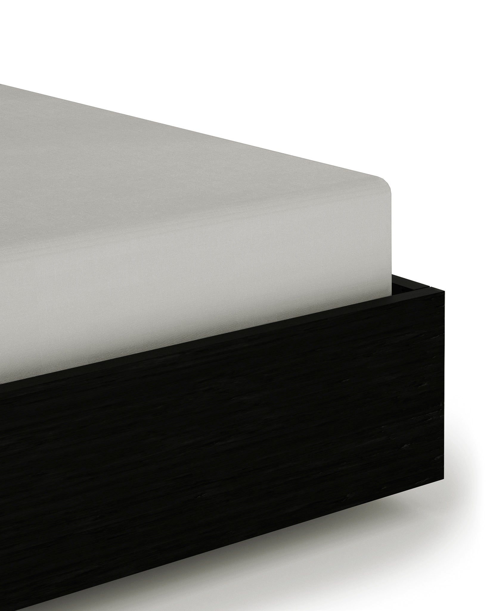 Heckettlane hoeslaken Elementi Cloud Grey satijn