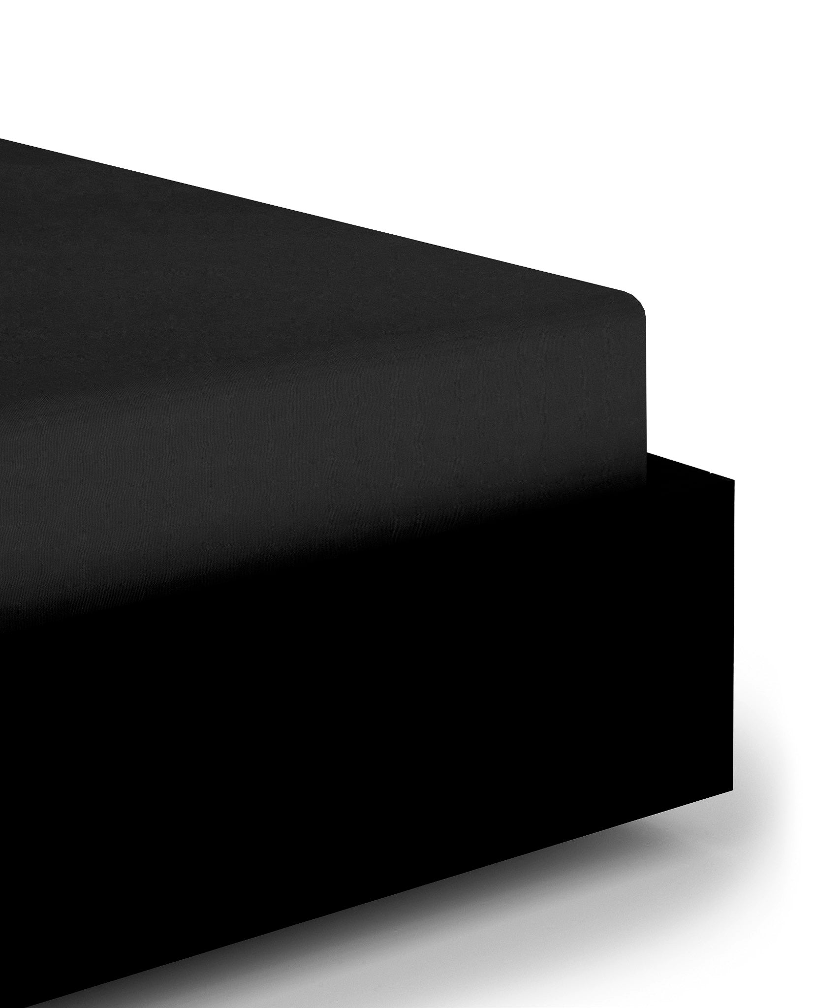 Heckettlane hoeslaken Elementi Moonless Black satijn