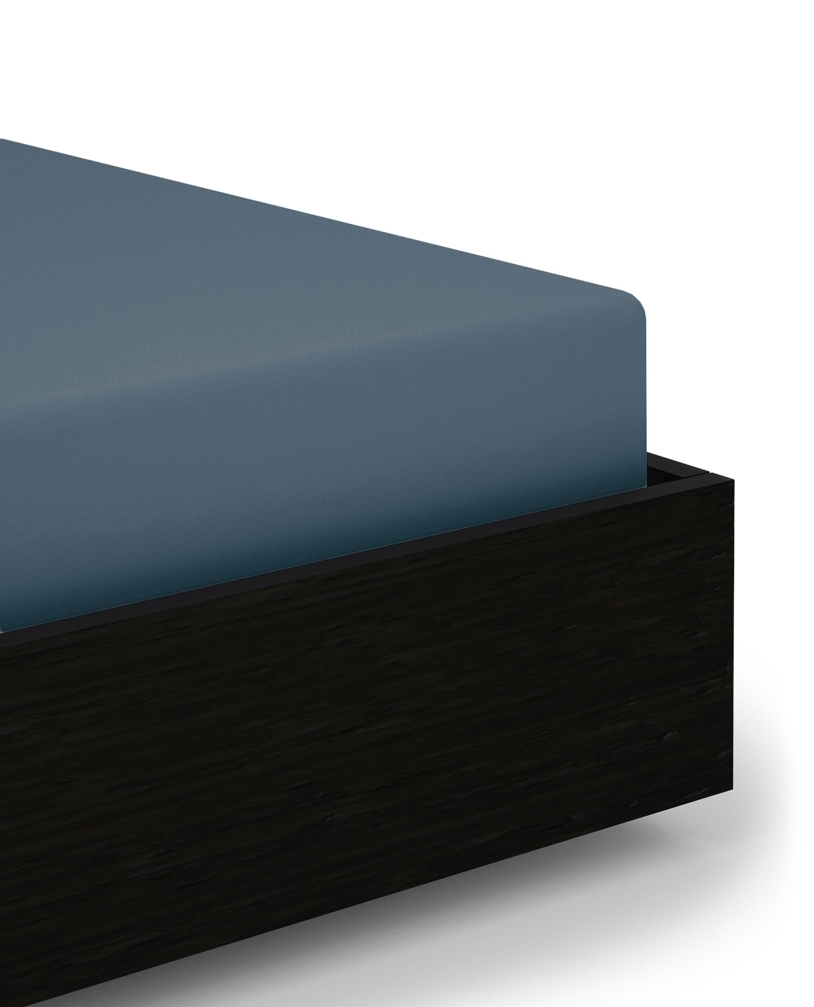 Heckettlane hoeslaken Elementi Maritime Blue satijn