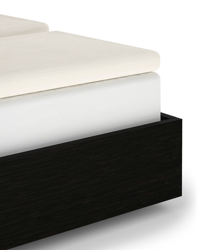 Heckettlane splittopper hoeslaken Elementi White satijn