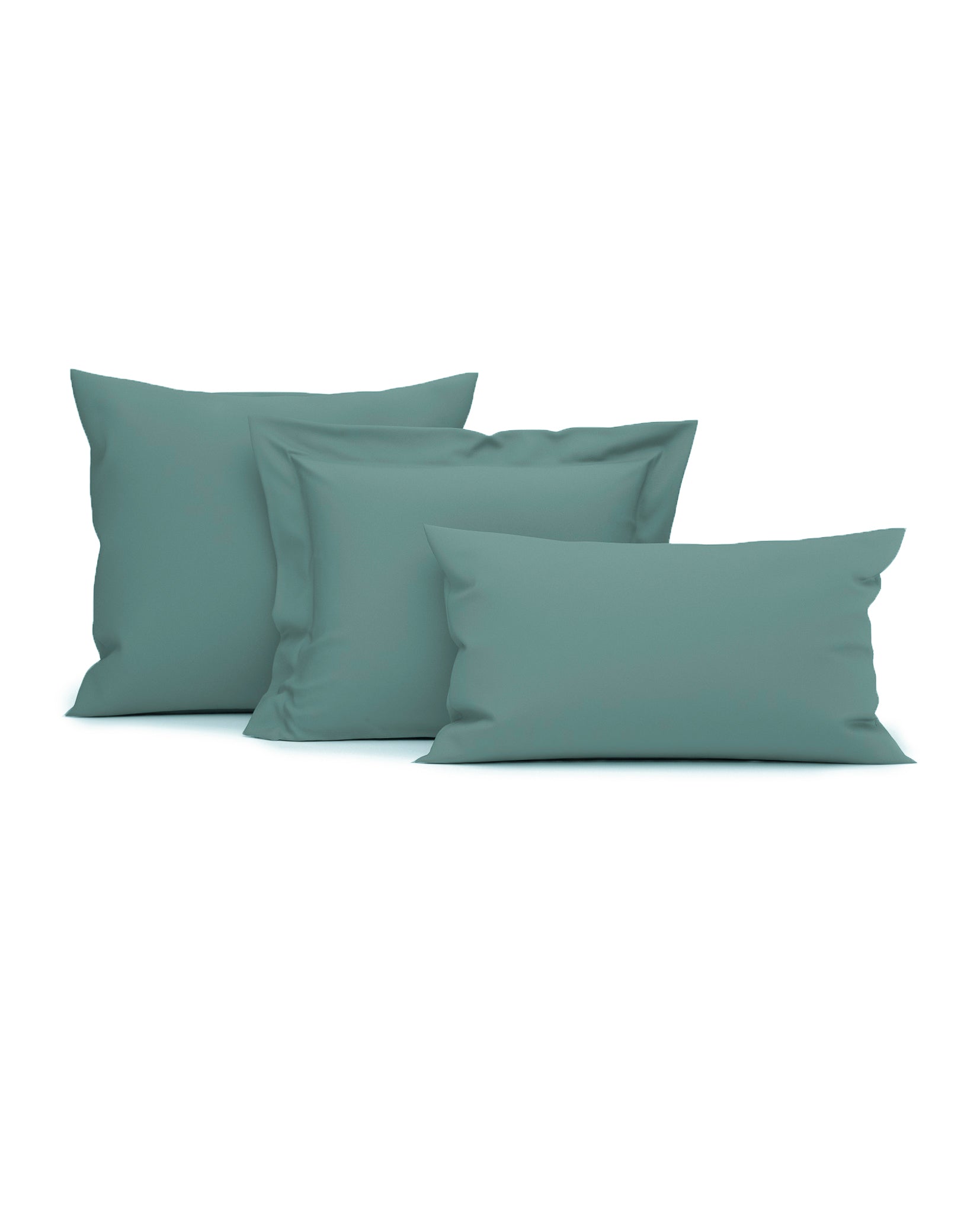 Heckettlane kussensloop Elementi Mineral Green satijn