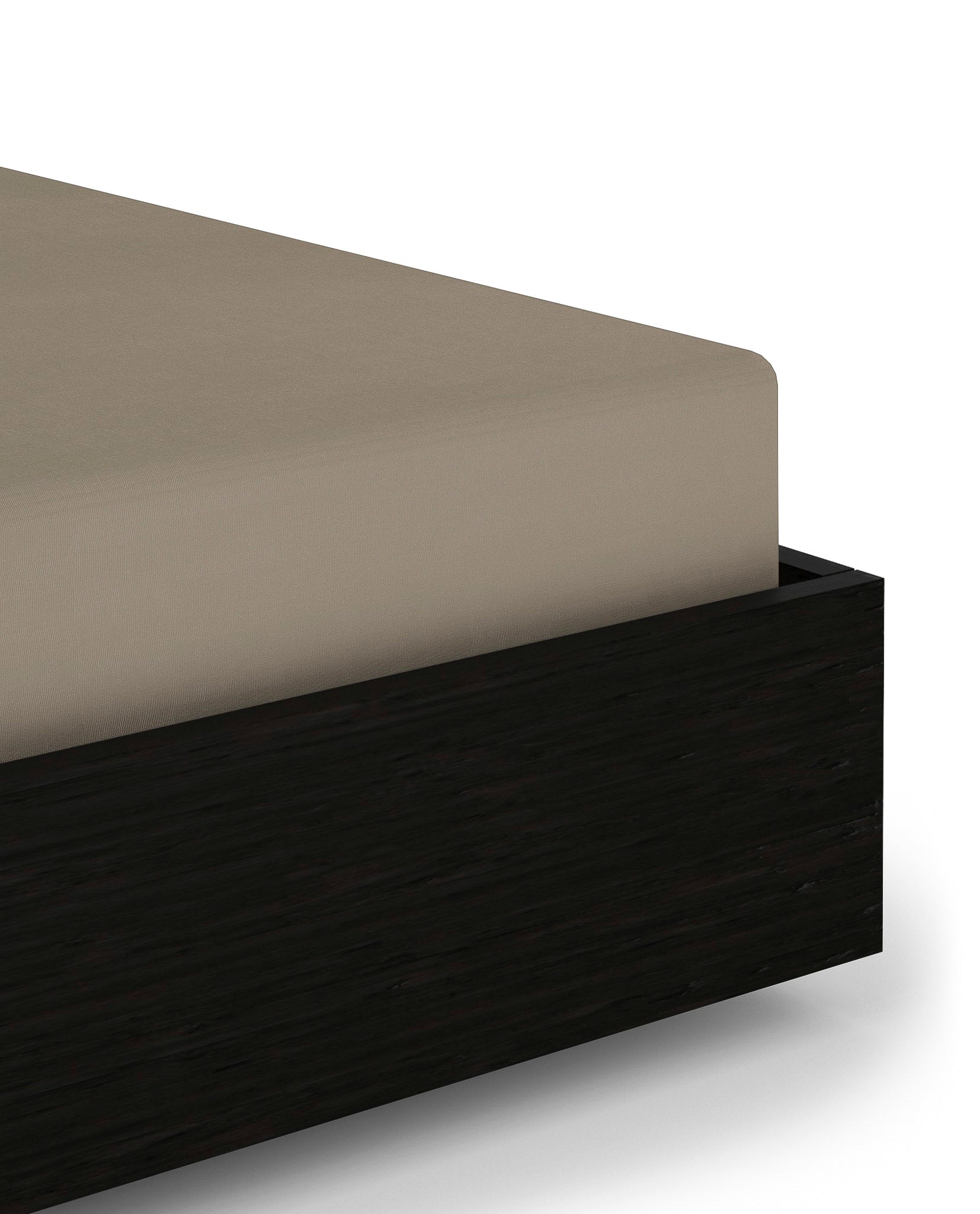 Heckettlane hoeslaken Elementi Taupe Grey satijn
