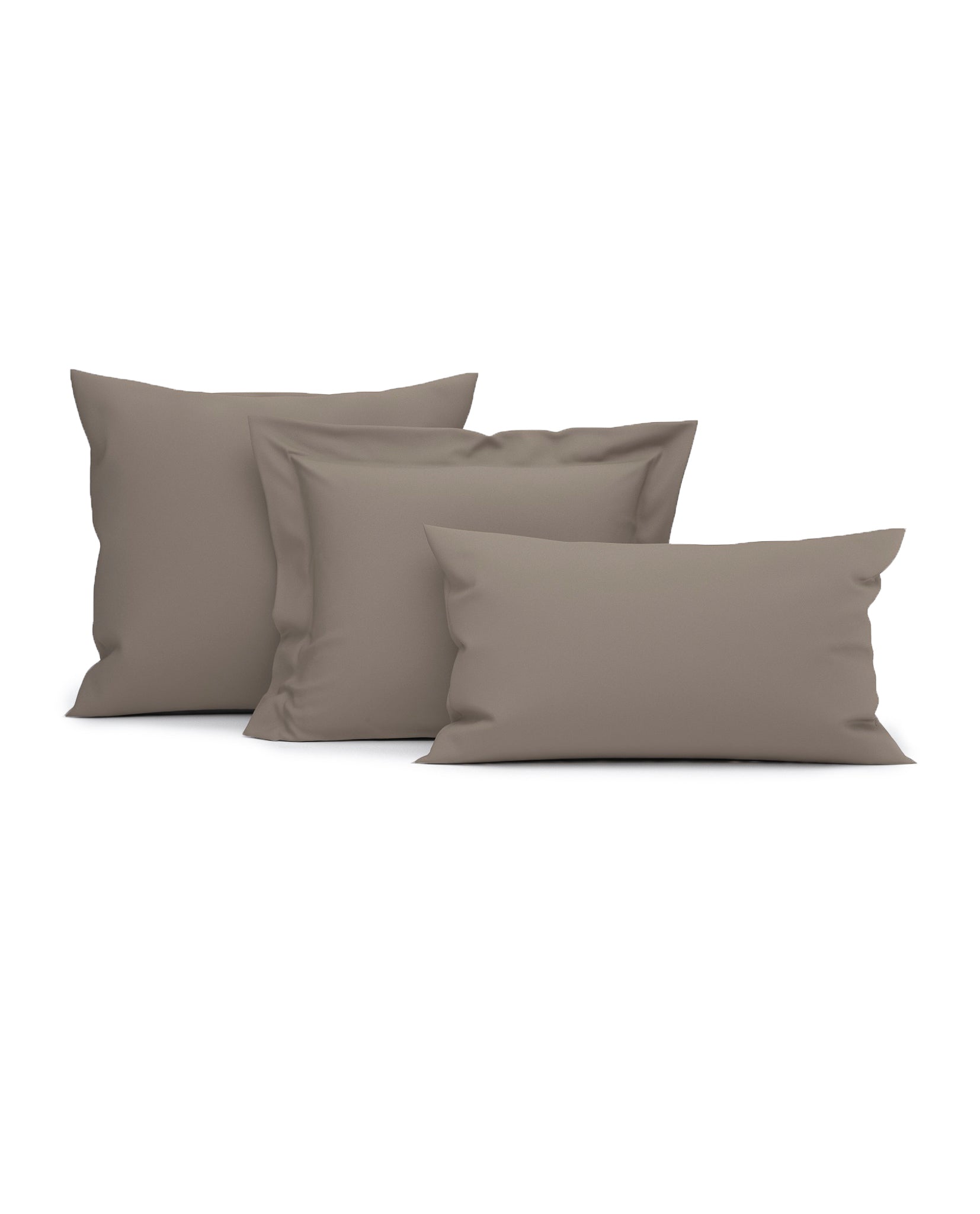 Heckettlane kussensloop Elementi Taupe Grey satijn