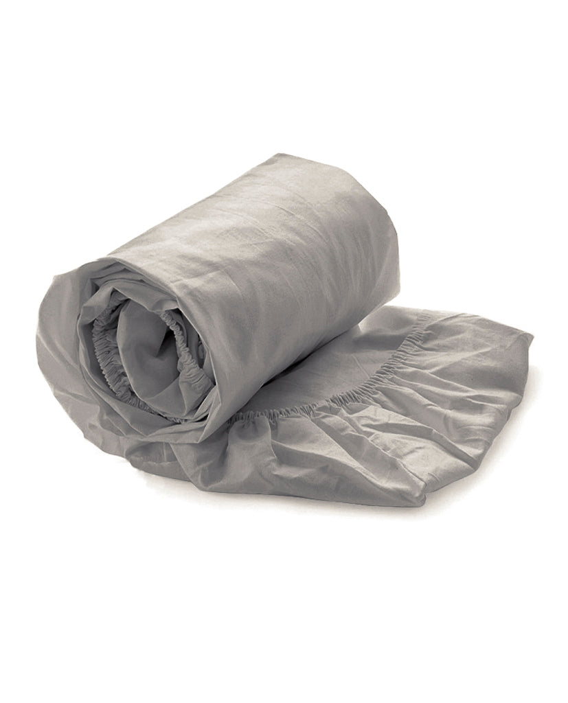 Heckettlane hoeslaken Elementi Glacier Grey satijn
