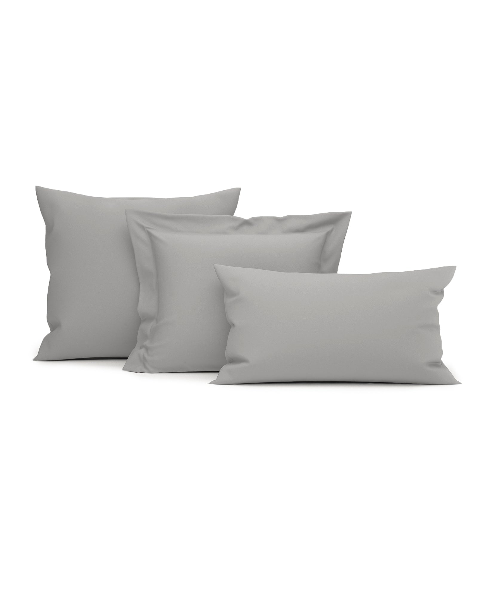 Heckettlane kussensloop Elementi Glacier Grey satijn