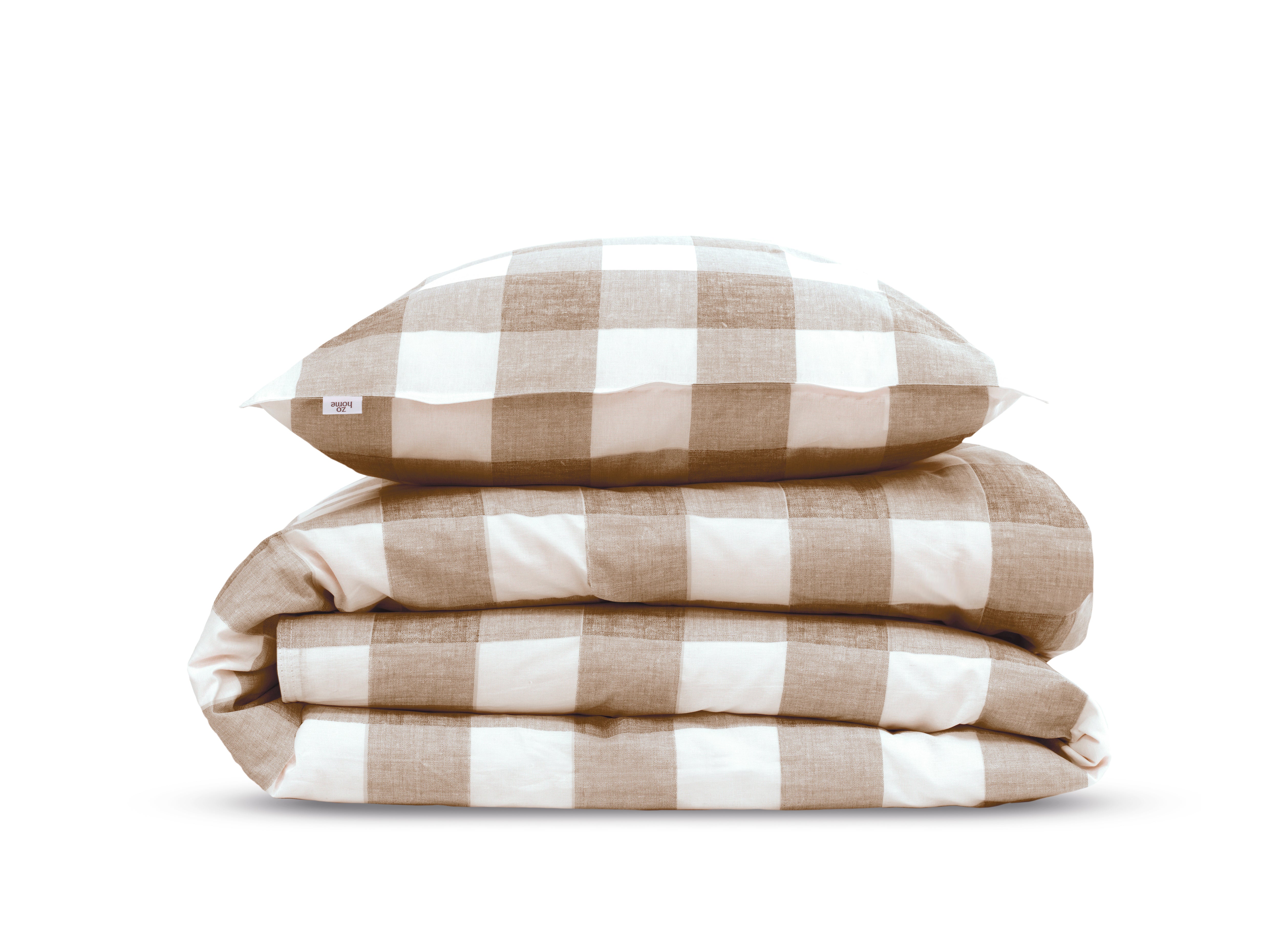 Zo Home dekbedovertrek Quattro Di Lino Sandy Beige katoen