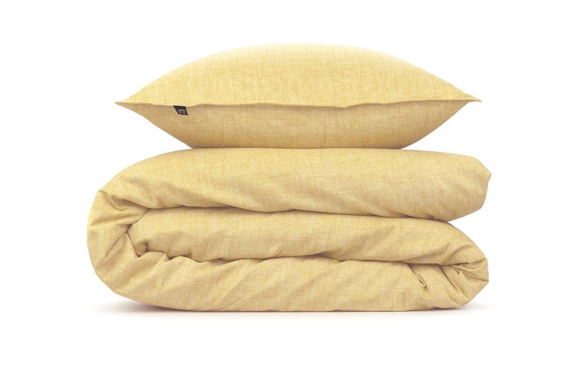 Zo Home Dekbedovertrek Lino Aspen Yellow Katoen - Bedtextielonline.be
