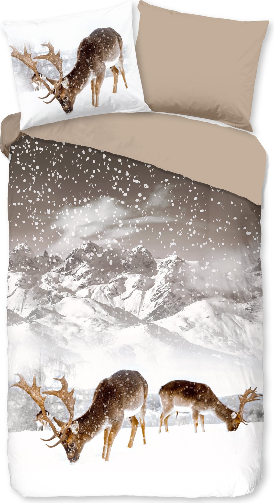 Good Morning Dekbedovertrek Flanel Winter - Sand