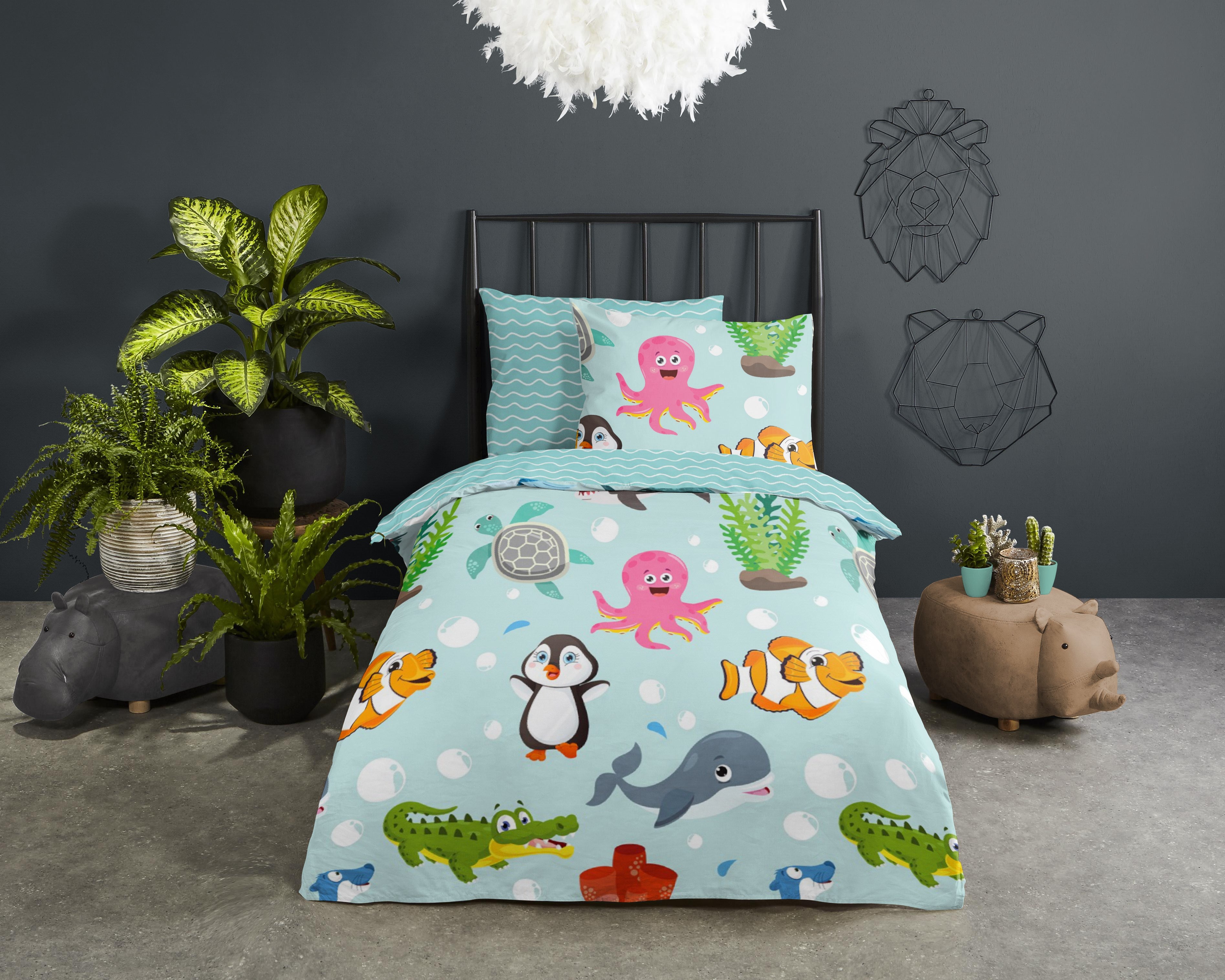 Good Morning Dekbedovertrek Katoen Seaworld Multi