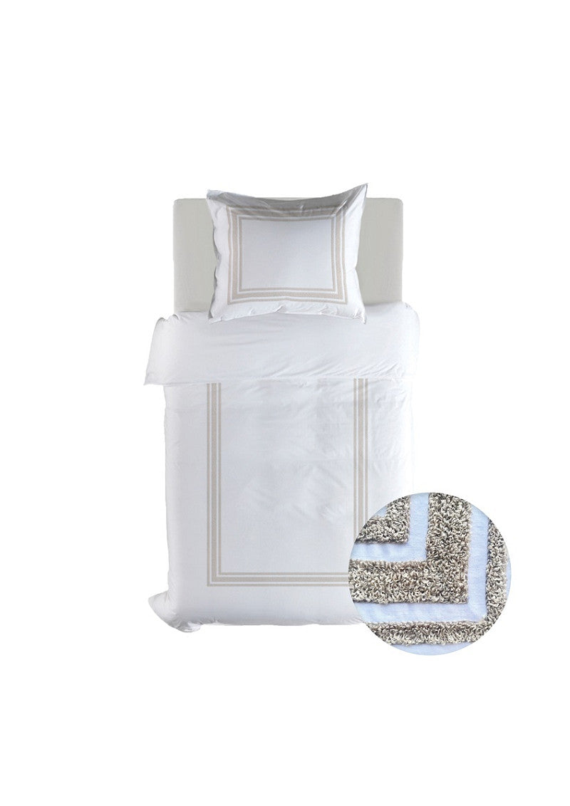Gelber Bettbezug aus Baumwolle, Suite Kerala Blanc de Blanc